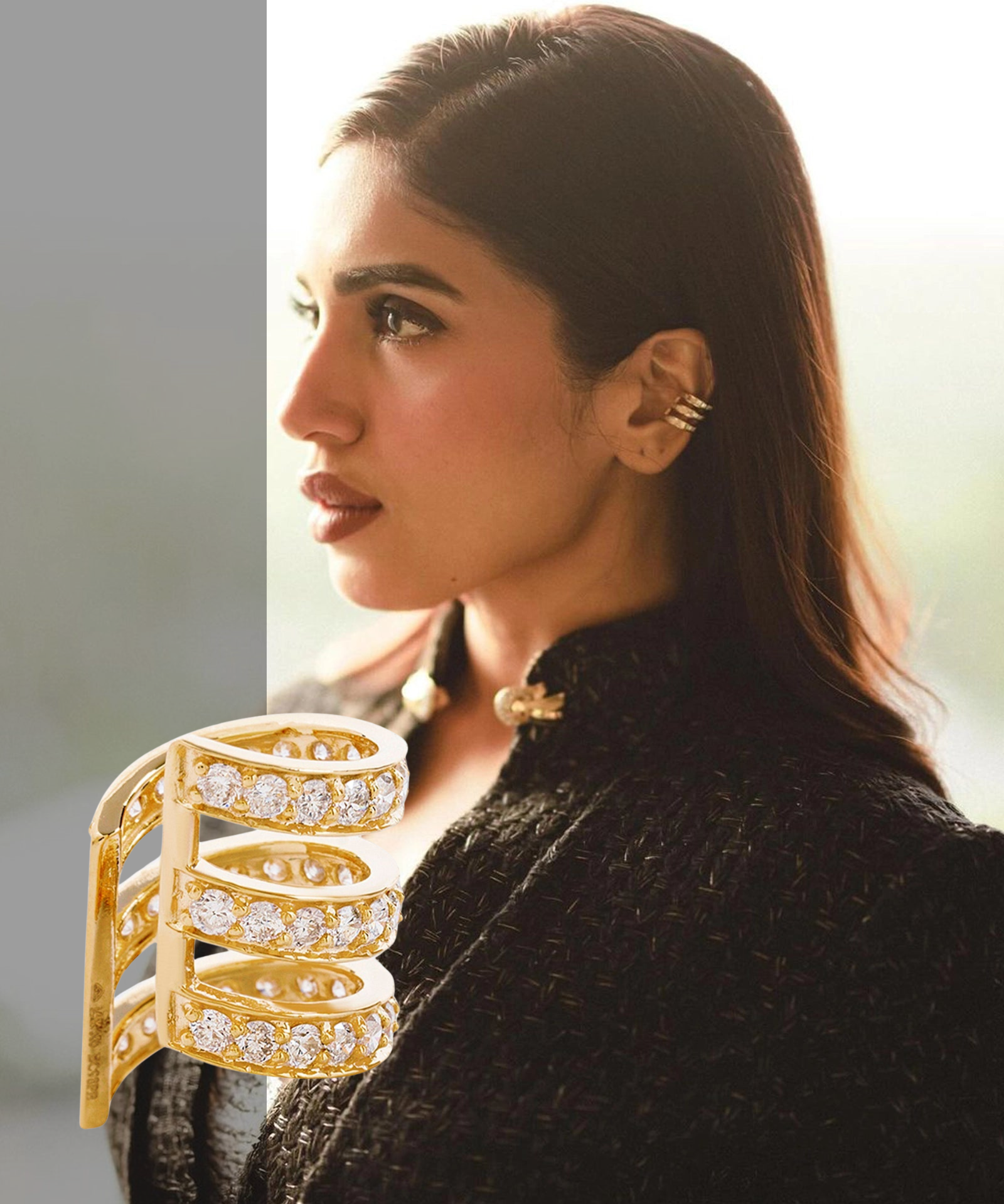 Spiral Stack Ear Cuff | AMARIS JEWELS | Fine Jewelry 