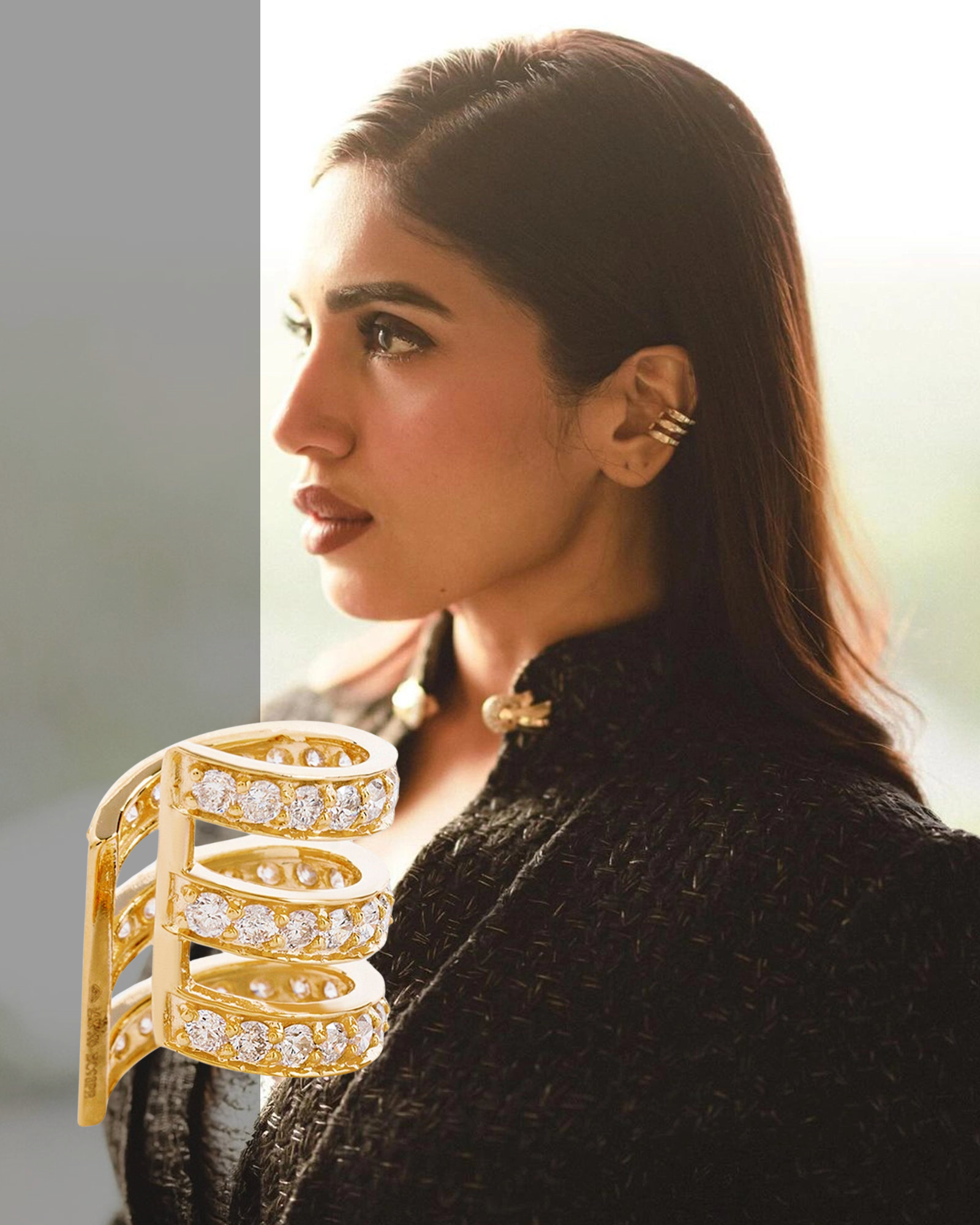 Spiral Stack Ear Cuff | AMARIS JEWELS | Fine Jewelry 