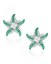 Star Pop Emerald Studs | AMARIS JEWELS | Fine Jewelry 