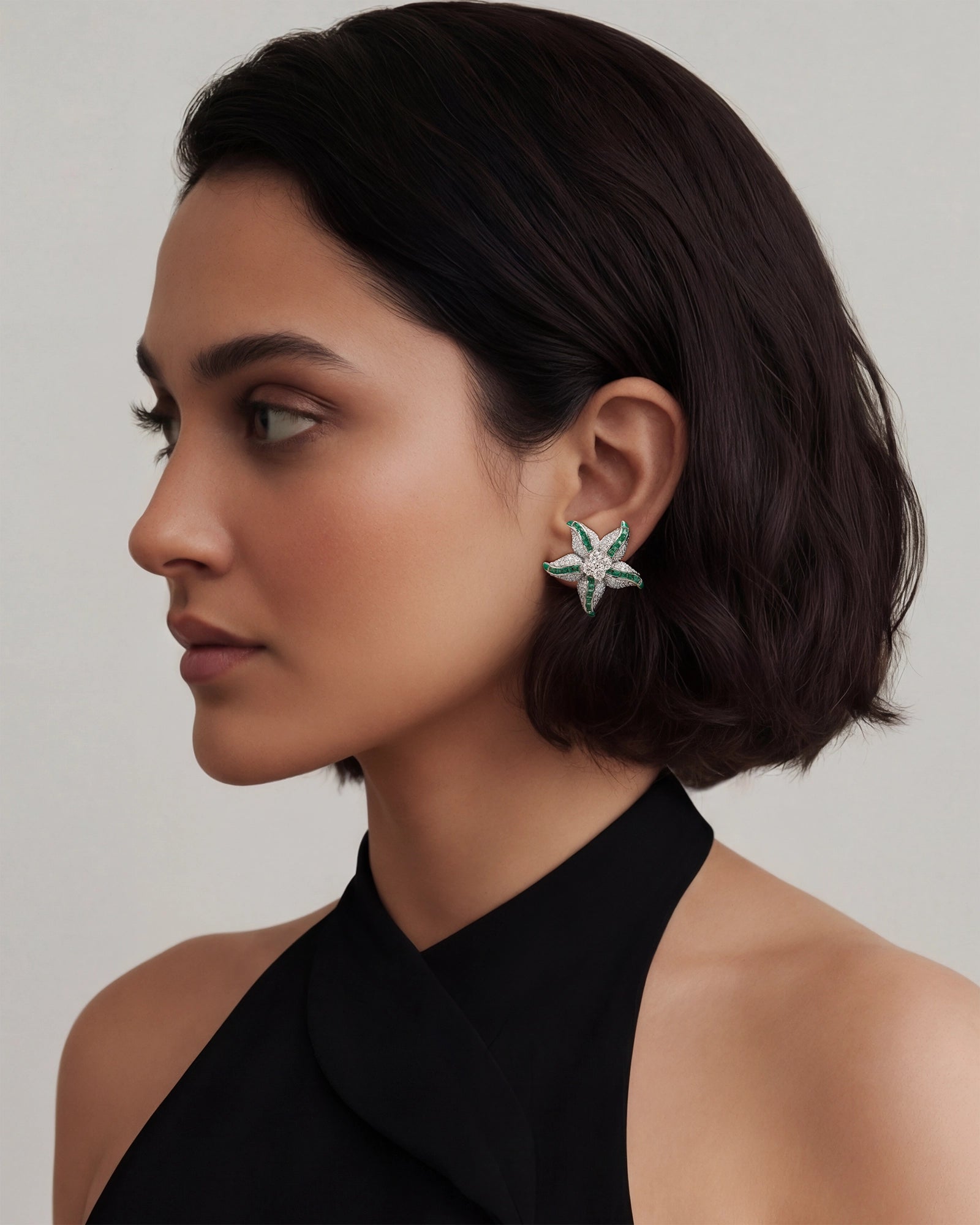 Star Pop Emerald Studs | AMARIS JEWELS | Fine Jewelry 
