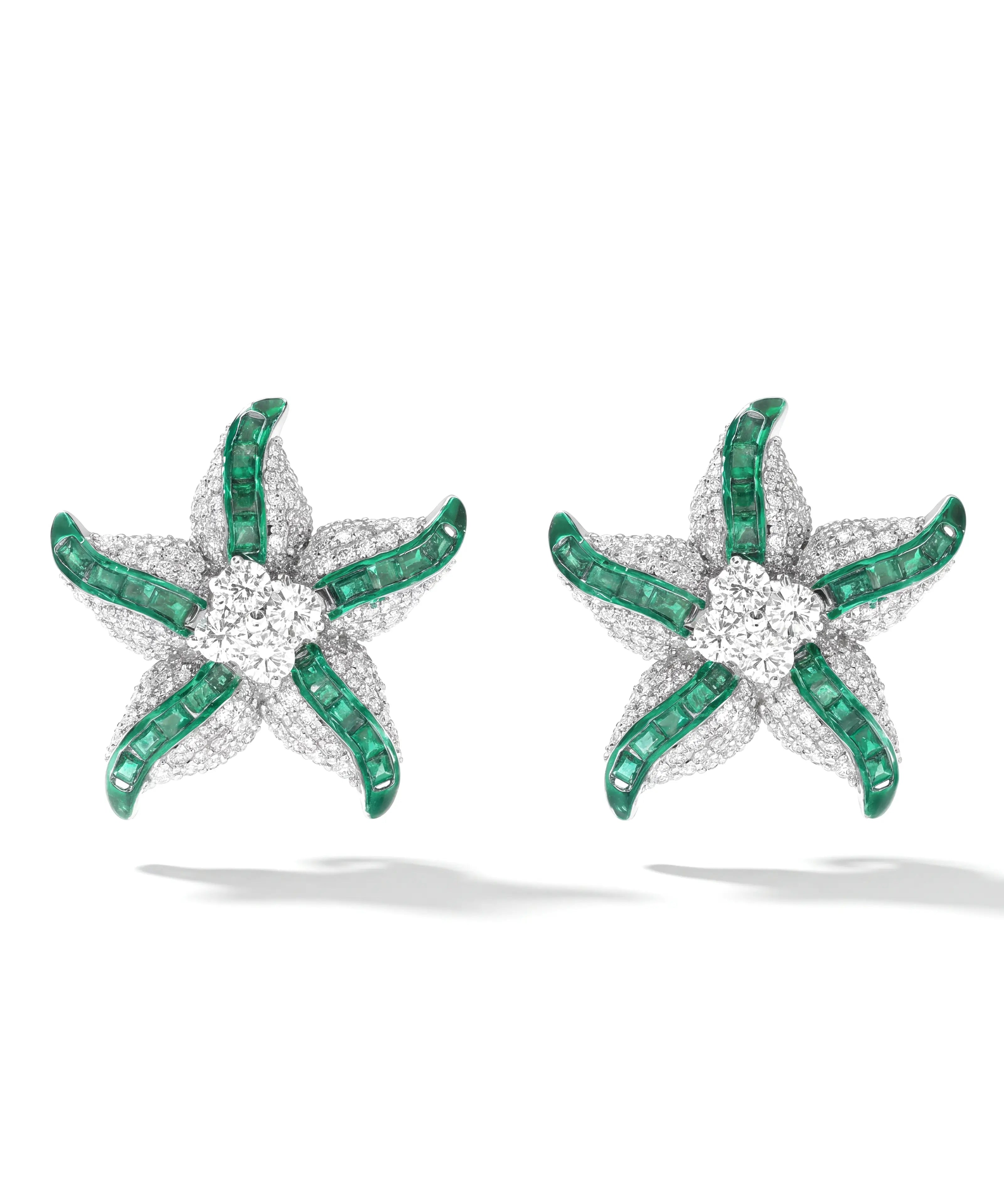 Star Pop Emerald Studs | AMARIS JEWELS | Fine Jewelry