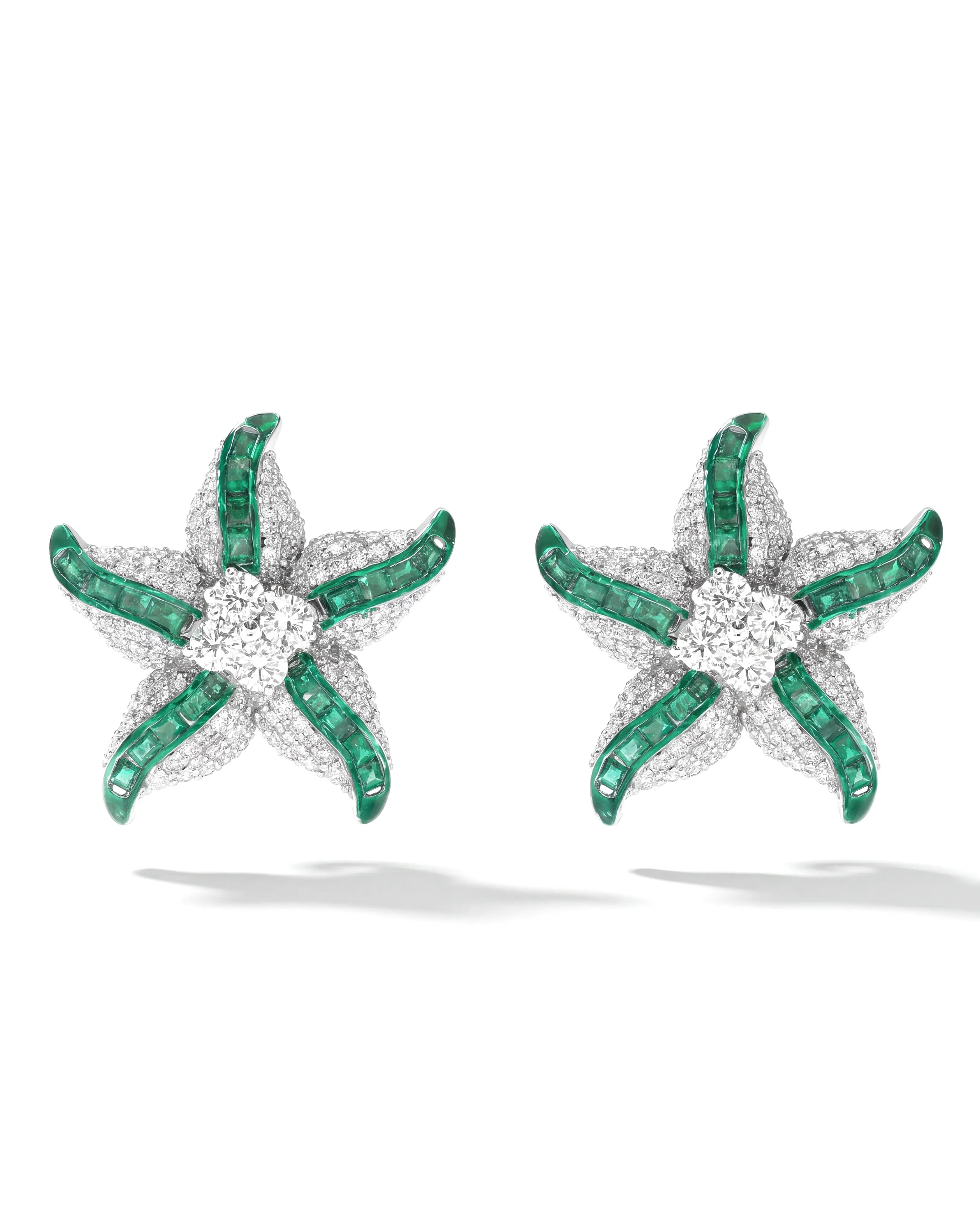 Star Pop Emerald Studs | AMARIS JEWELS | Fine Jewelry