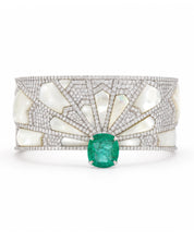 Starbust Emerald Cuff Slim | AMARIS JEWELS | Fine Jewelry
