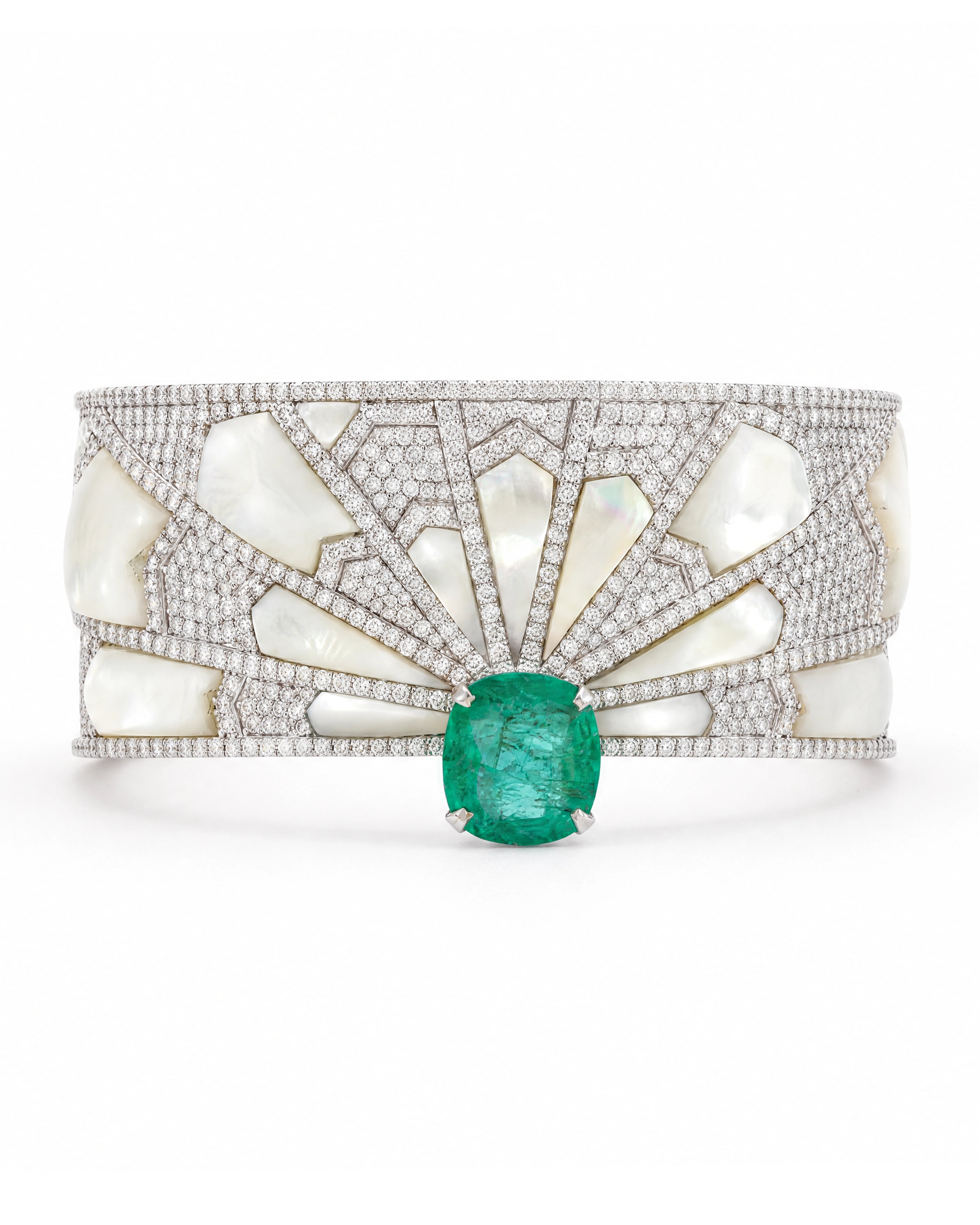 Starbust Emerald Cuff Slim | AMARIS JEWELS | Fine Jewelry