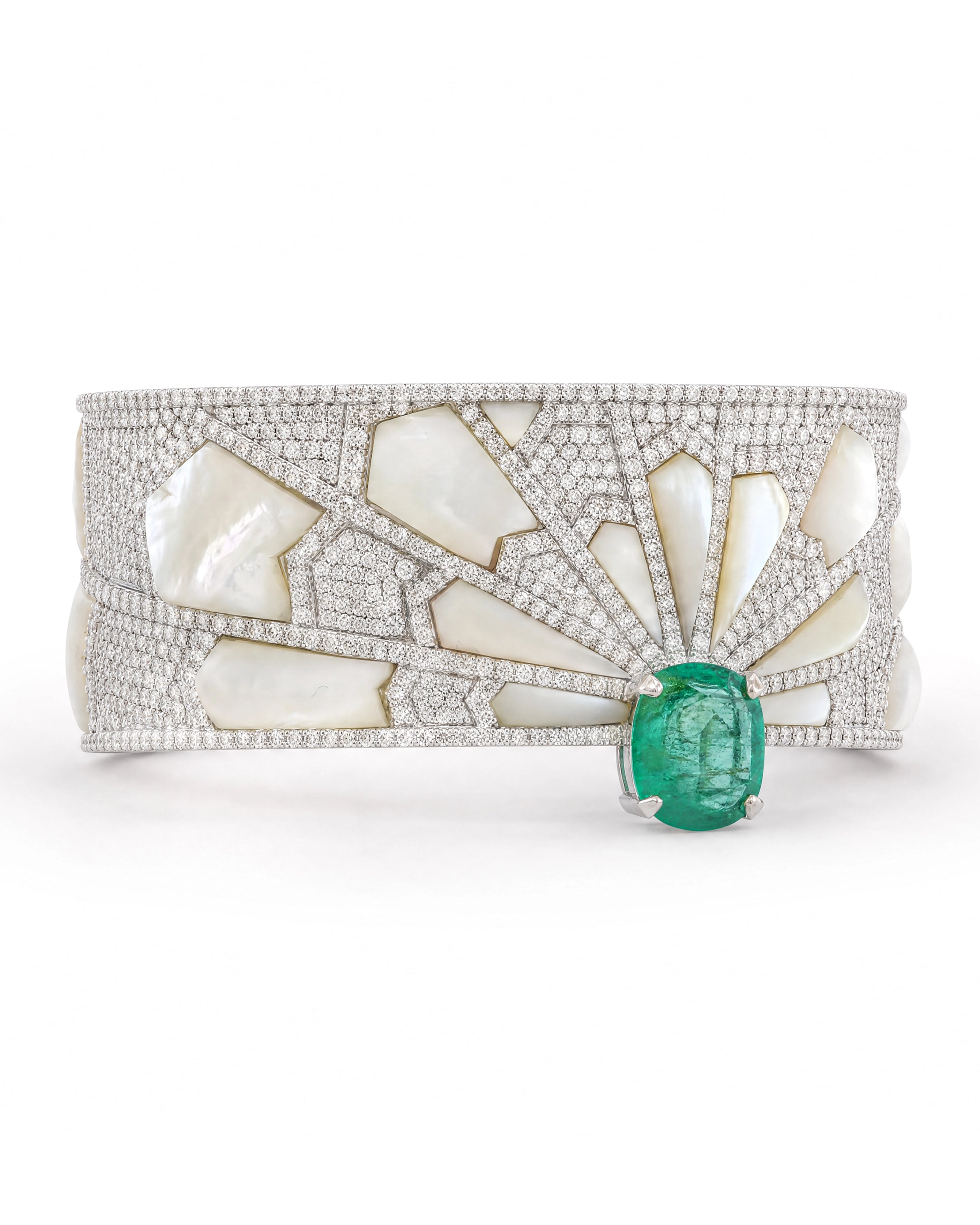 Starbust Emerald Cuff Slim