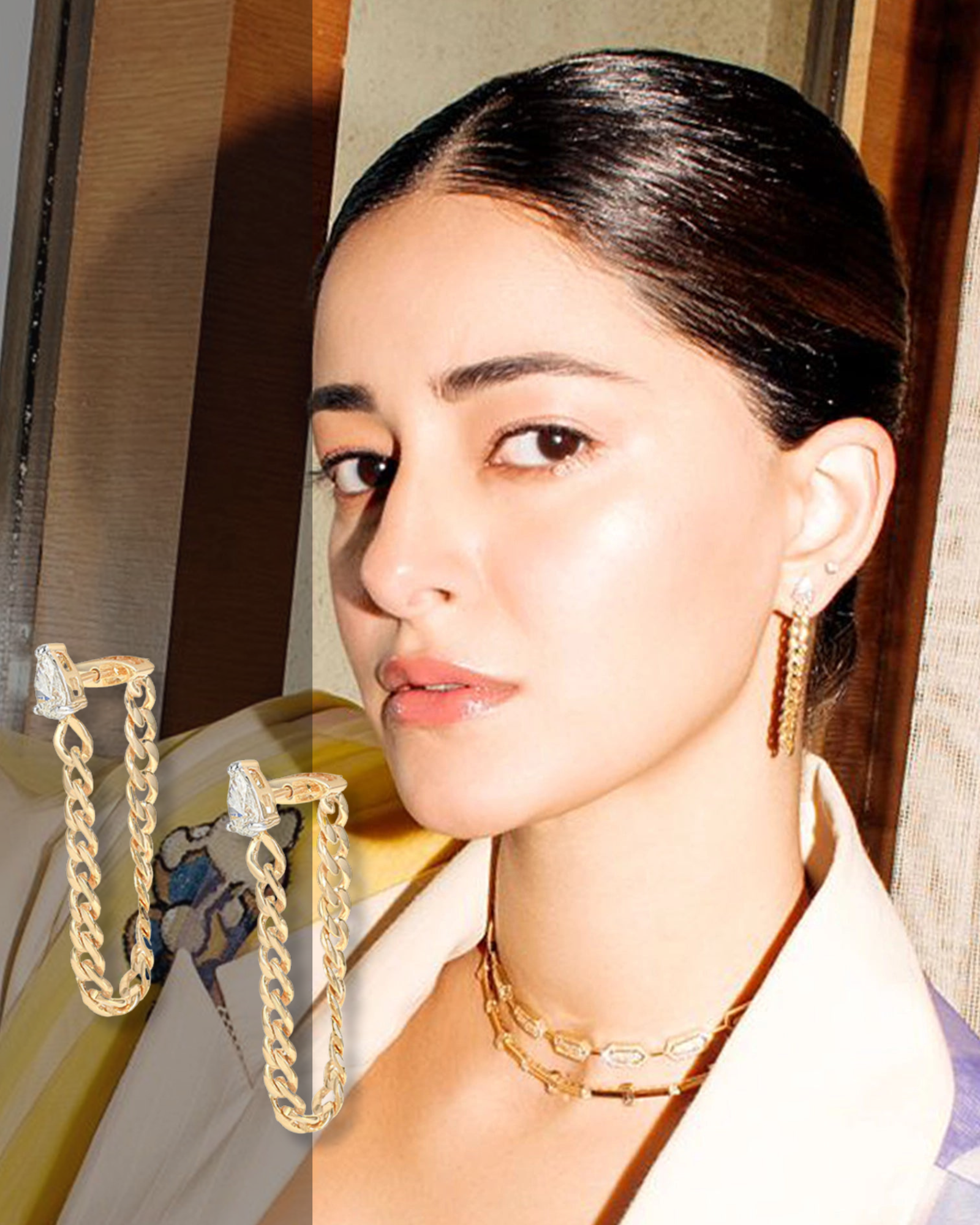 Bougie Chain Loop Earrings