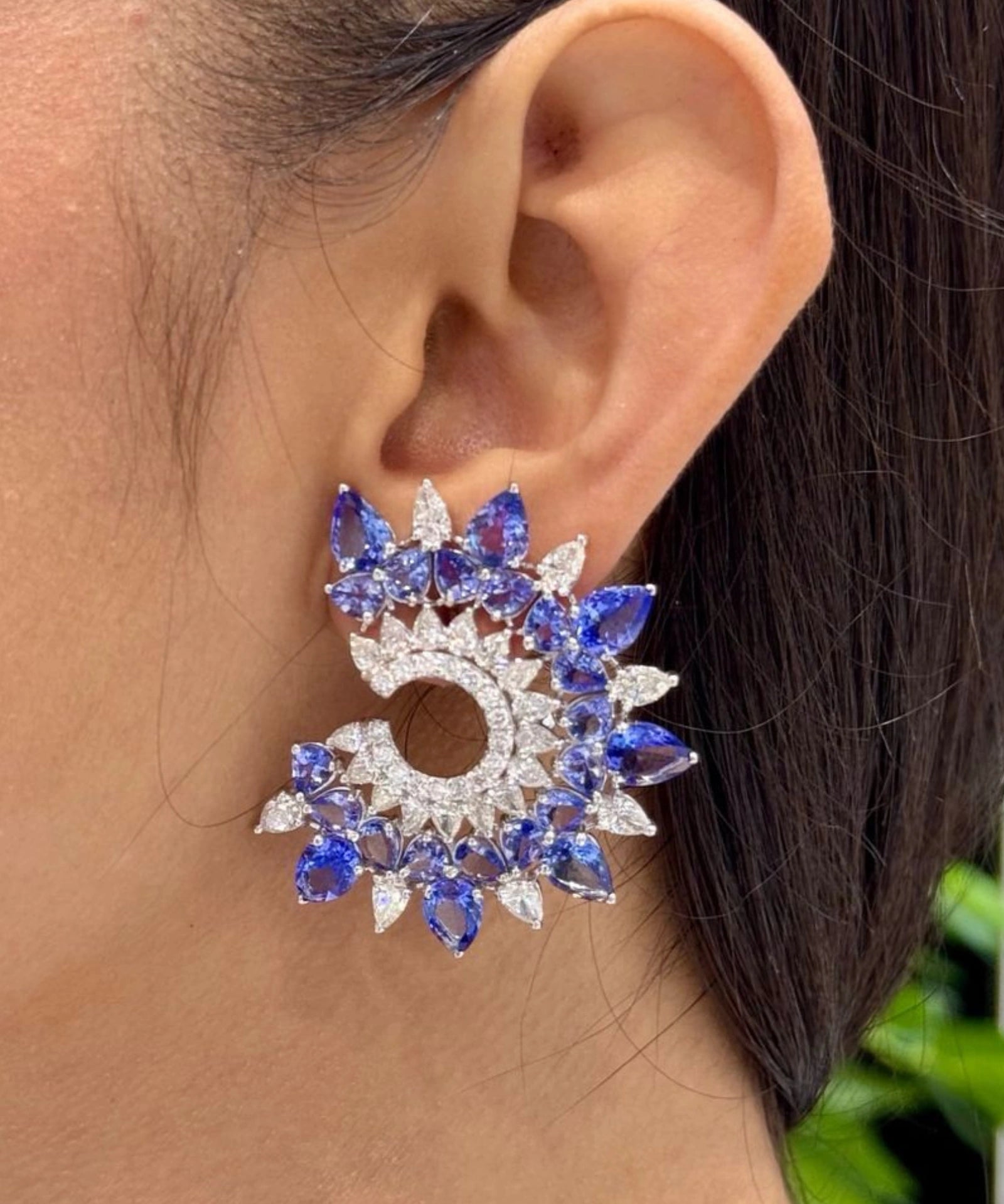 Sunburst Earrings (Tanzanite) | AMARIS JEWELS | Fine Jewelry 