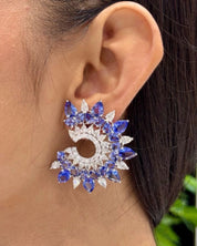 Sunburst Earrings (Tanzanite) | AMARIS JEWELS | Fine Jewelry 