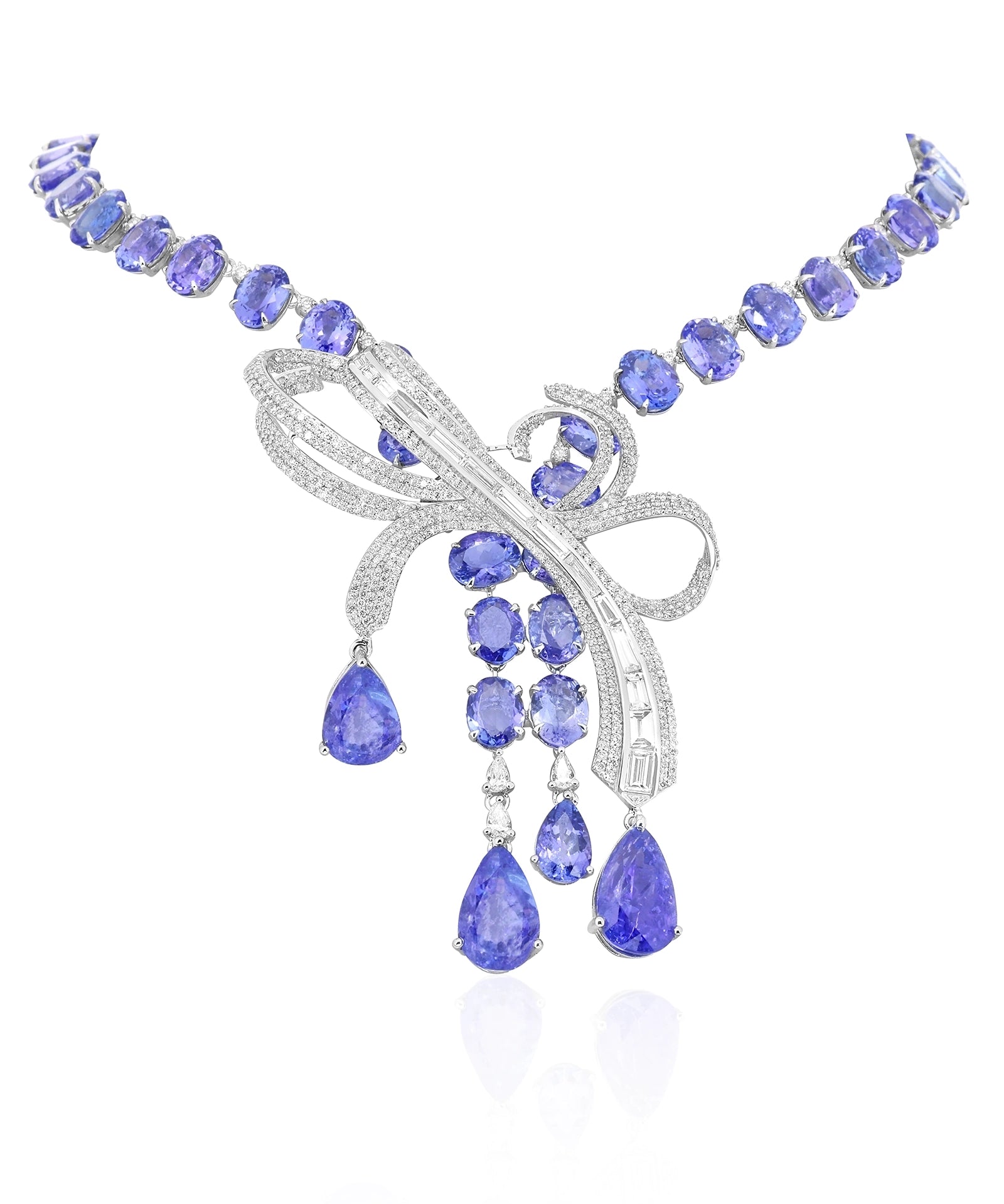 Tanzanite Bow Necklace | AMARIS JEWELS | Fine Jewelry 