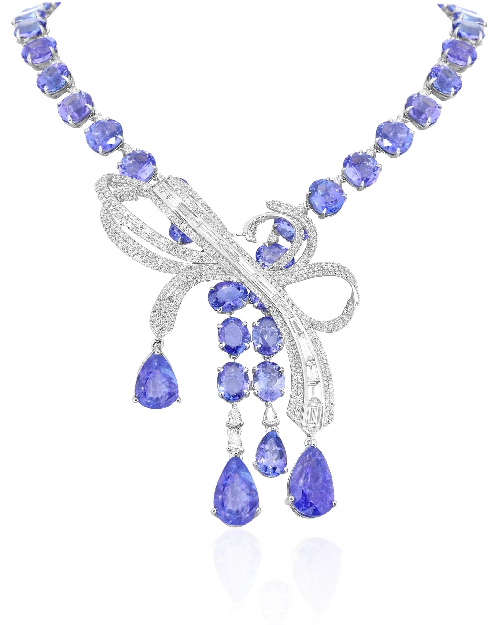 Tanzanite Bow Necklace | AMARIS JEWELS | Fine Jewelry 