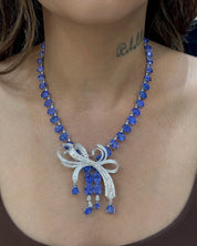 Tanzanite Bow Necklace | AMARIS JEWELS | Fine Jewelry 