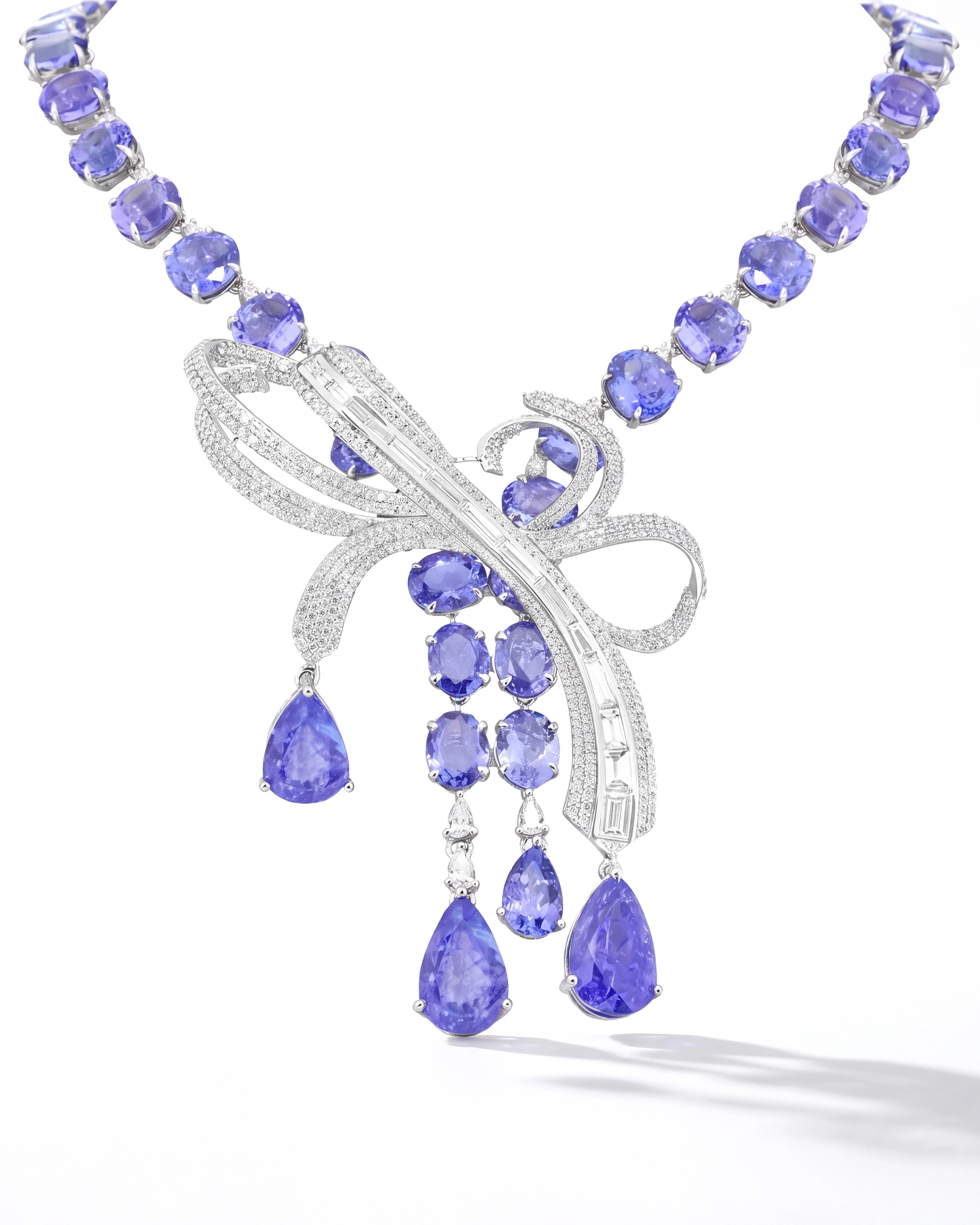 Tanzanite Bow Necklace | AMARIS JEWELS | Fine Jewelry