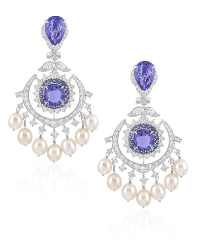 Tanzanite Eclipse Earrings