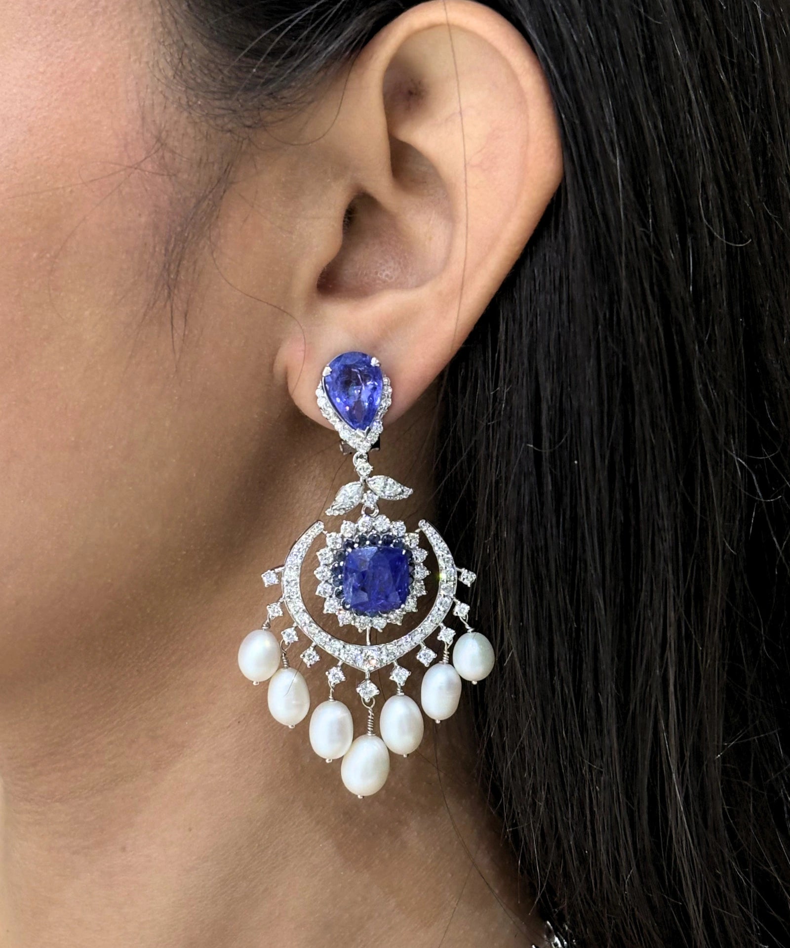 Tanzanite Eclipse Earrings | AMARIS JEWELS | Fine Jewelry 