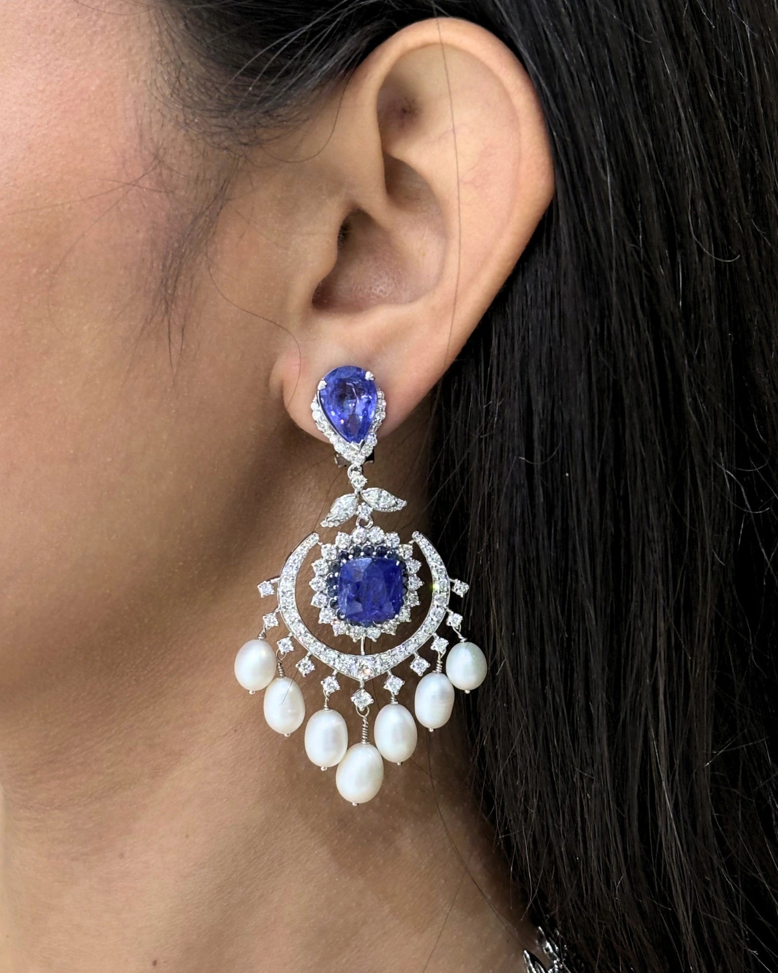 Tanzanite Eclipse Earrings | AMARIS JEWELS | Fine Jewelry 