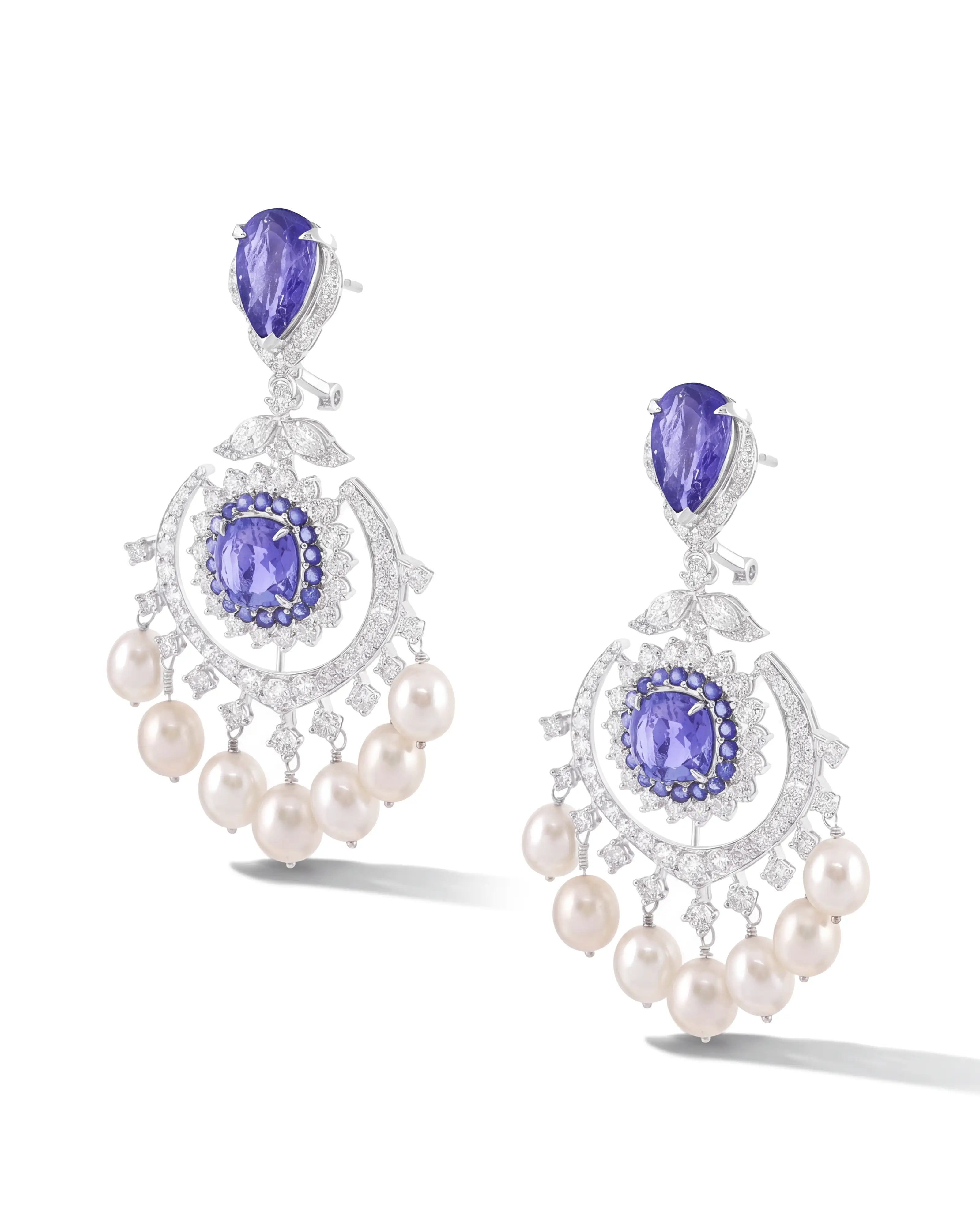 Tanzanite Eclipse Earrings | AMARIS JEWELS | Fine Jewelry