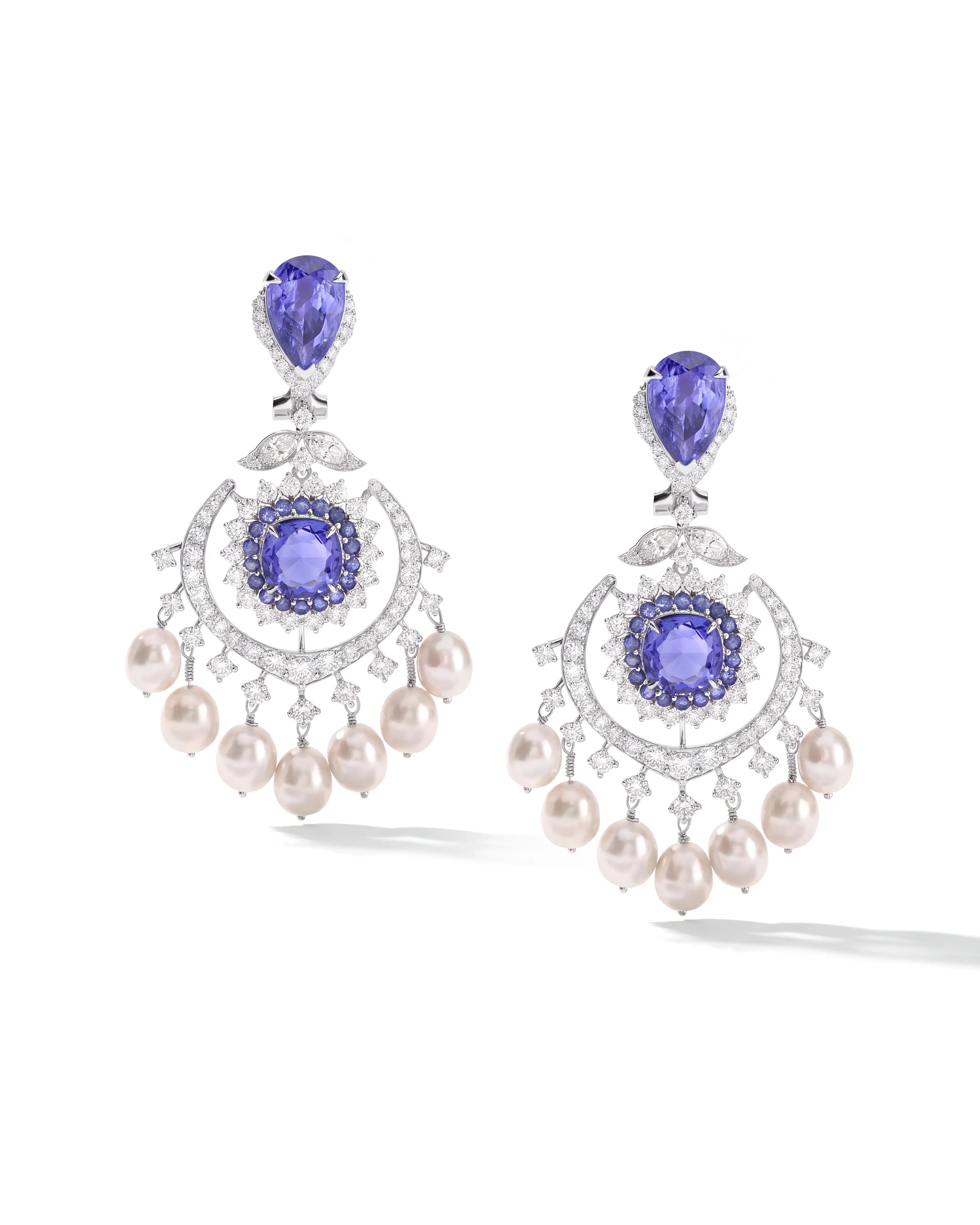 Tanzanite Eclipse Earrings | AMARIS JEWELS | Fine Jewelry