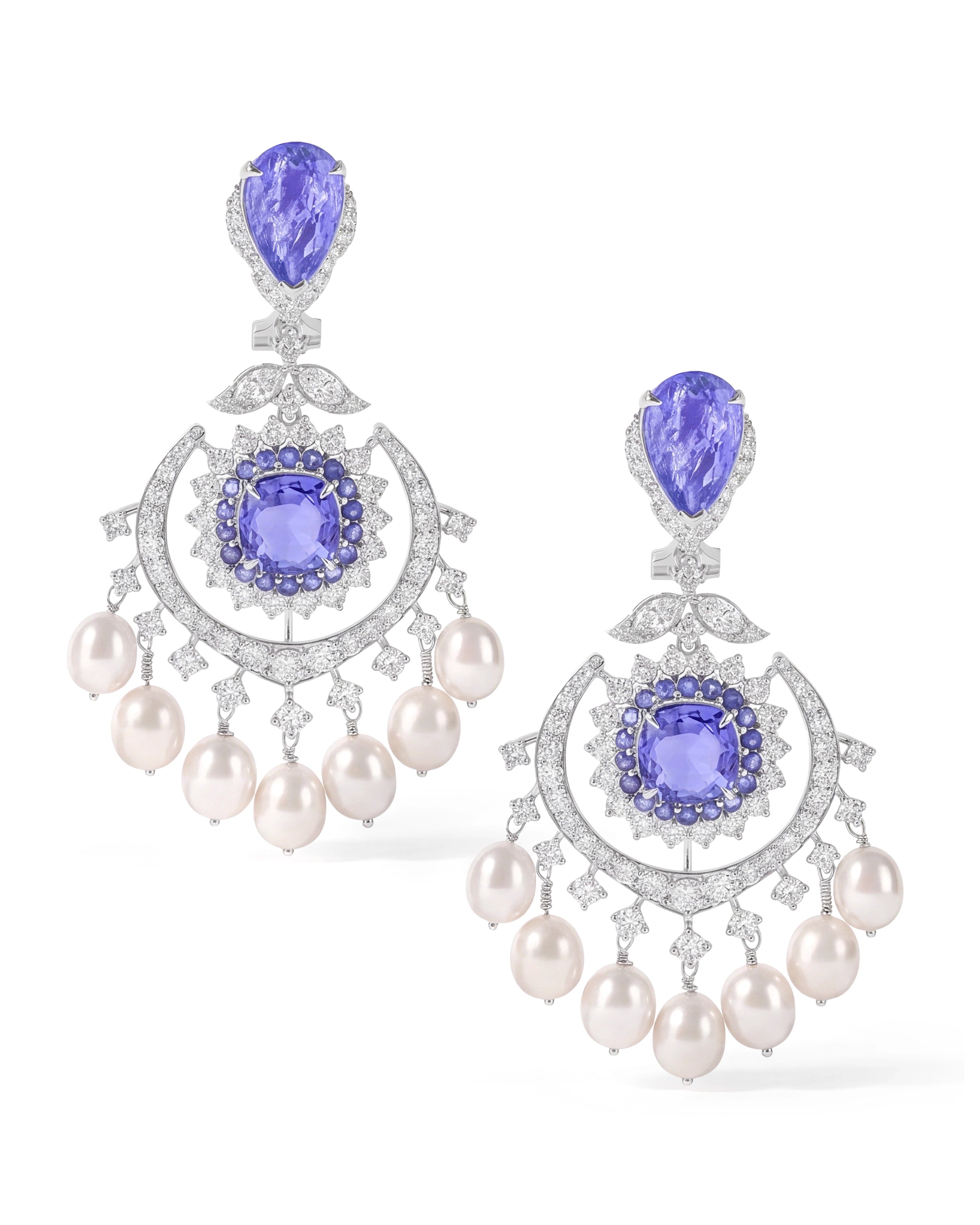 Tanzanite Eclipse Earrings | AMARIS JEWELS | Fine Jewelry