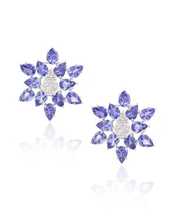 Tanzanite Star Earrings