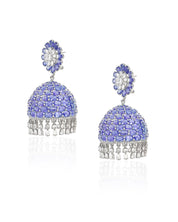 Tanzanite Swirl Jhumkas | AMARIS JEWELS | Fine Jewelry 