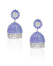 Tanzanite Swirl Jhumkas | AMARIS JEWELS | Fine Jewelry 