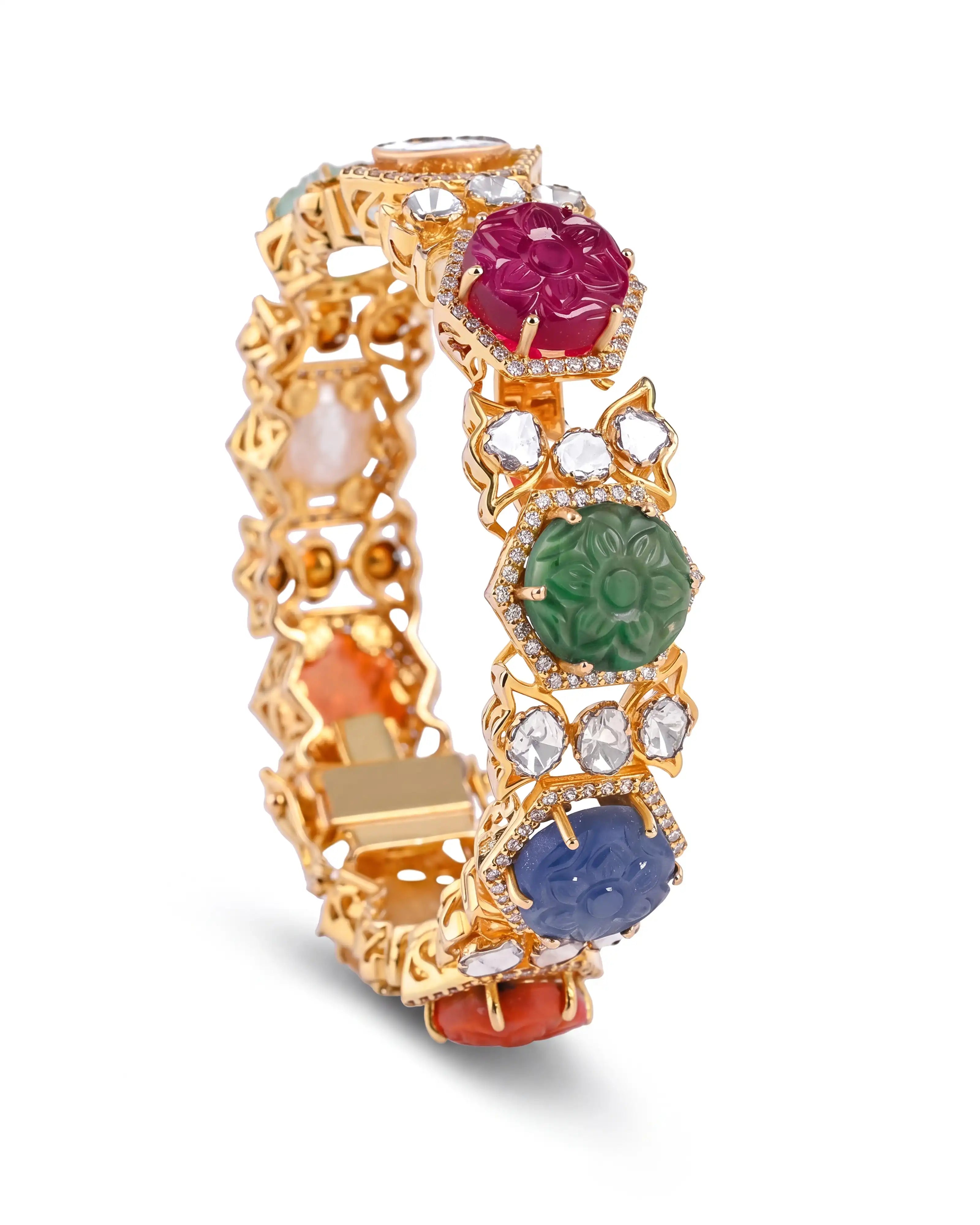 The Classic Navrattan Bangle | AMARIS JEWELS | Fine Jewelry