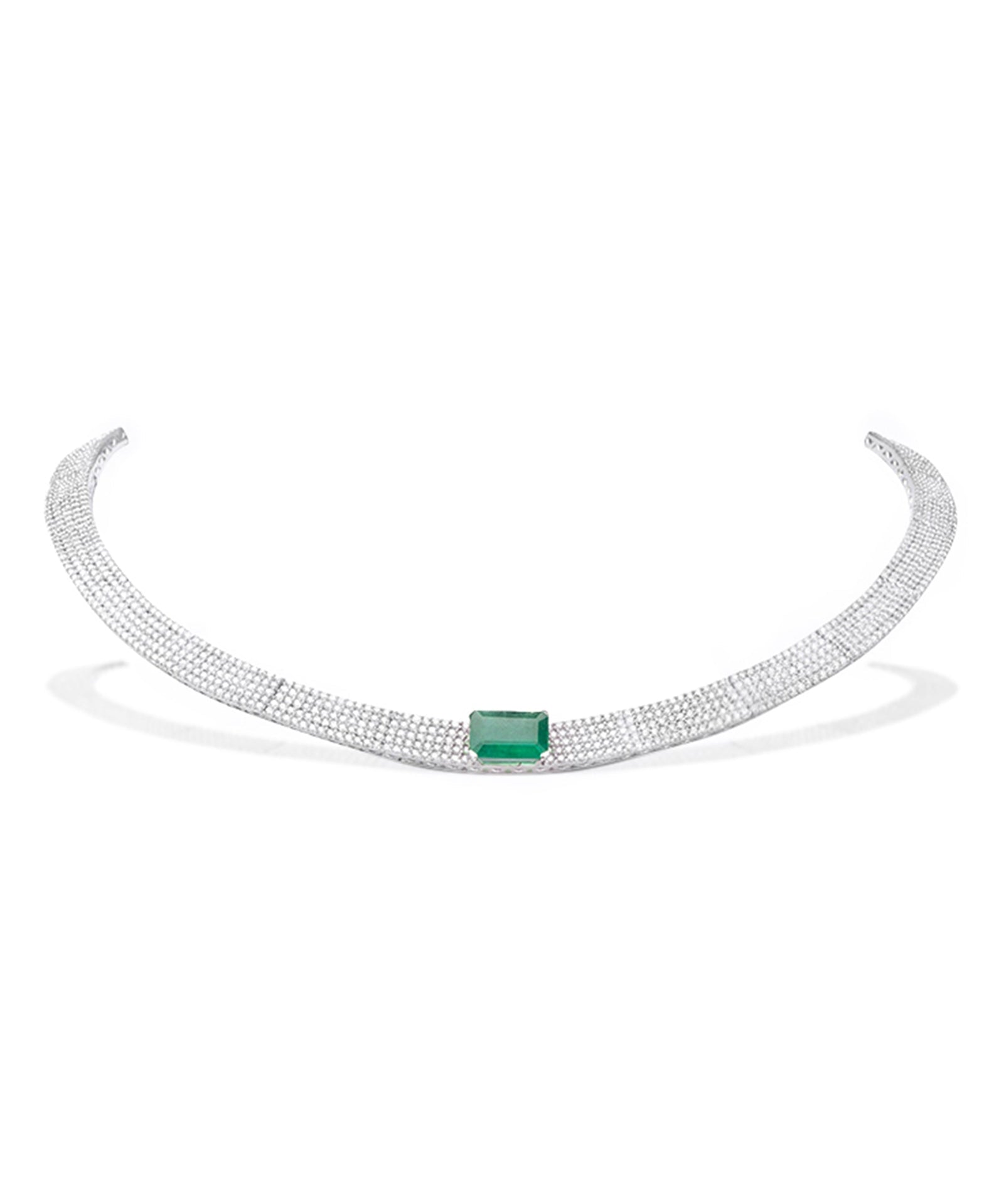 The Emerald Modernist Necklace | AMARIS JEWELS | Fine Jewelry 