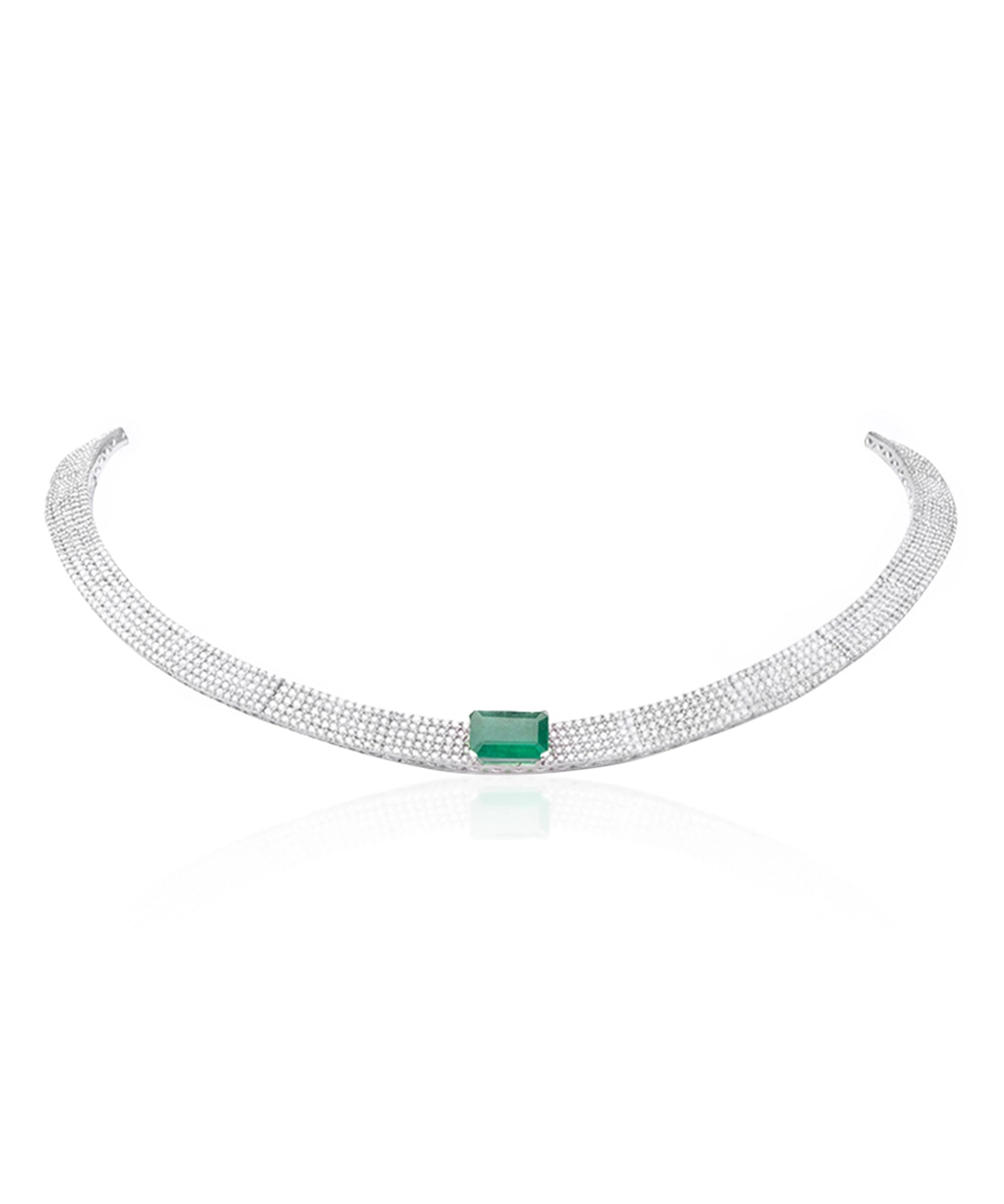The Emerald Modernist Necklace | AMARIS JEWELS | Fine Jewelry 