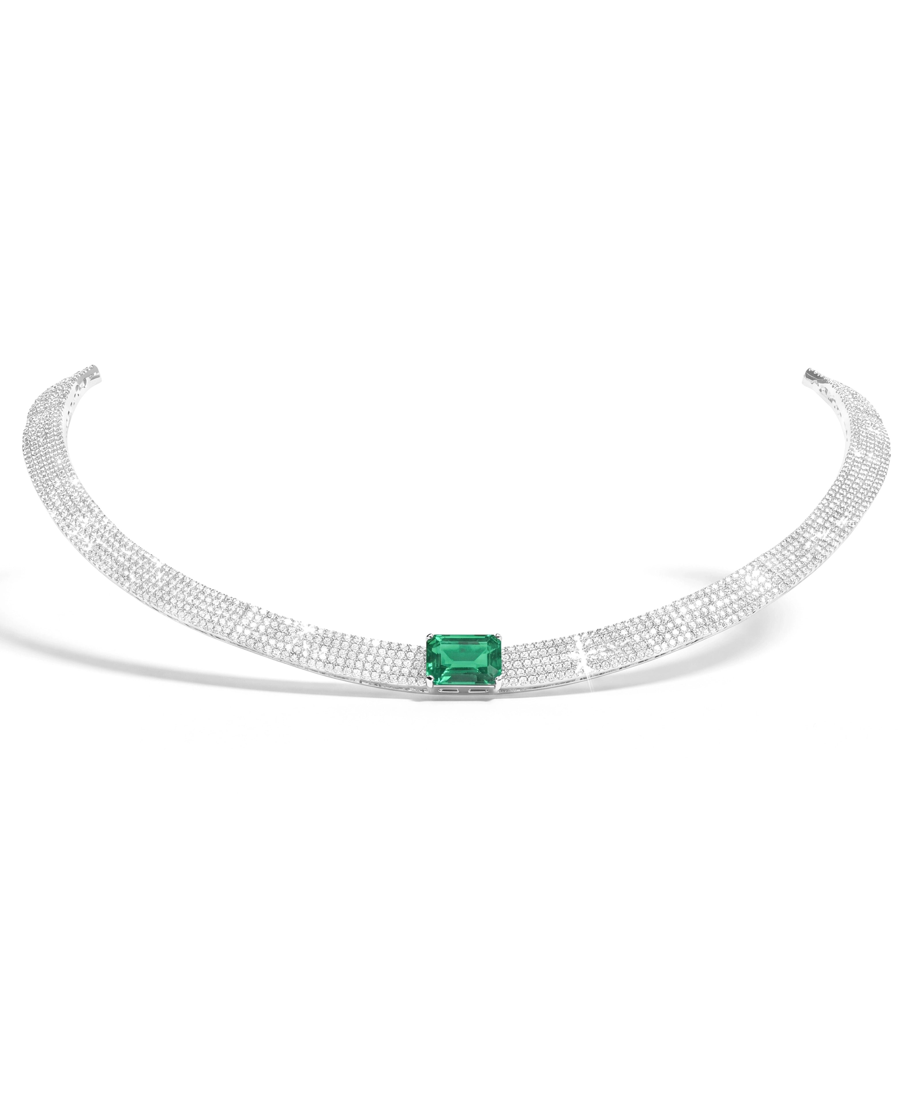 The Emerald Modernist Necklace | AMARIS JEWELS | Fine Jewelry