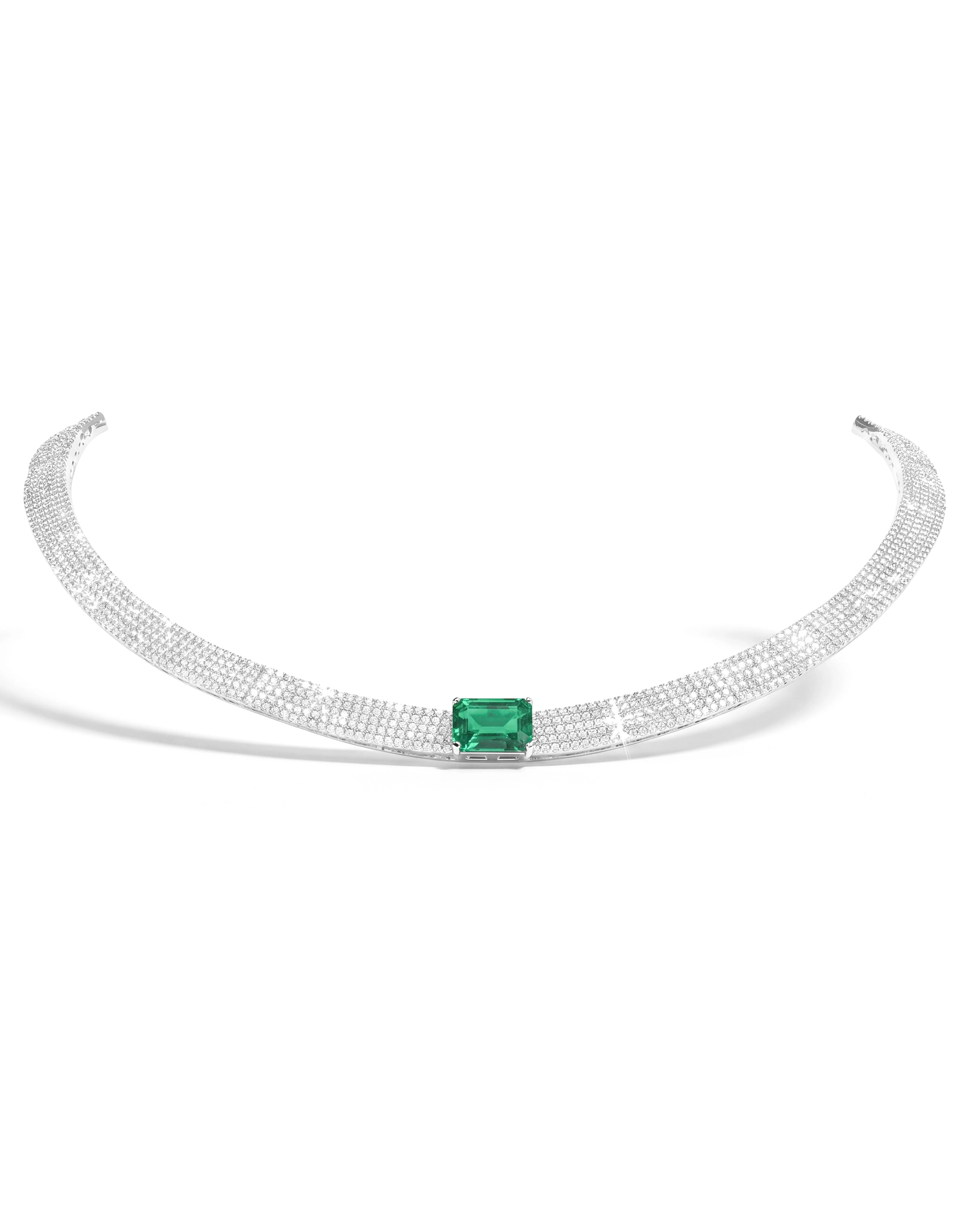 The Emerald Modernist Necklace | AMARIS JEWELS | Fine Jewelry