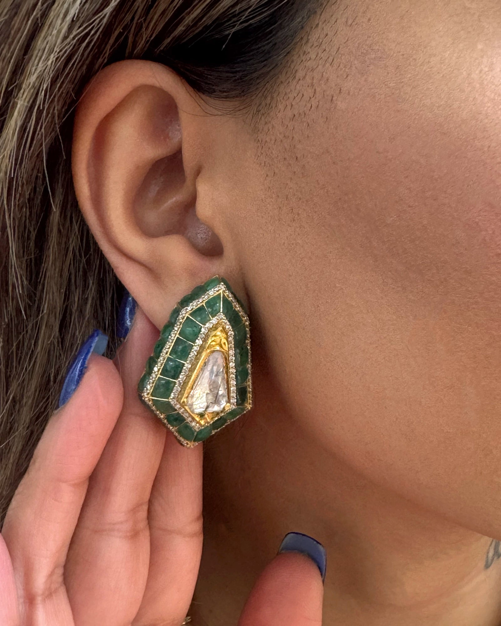 The Shielded One Earrings | AMARIS JEWELS | Fine Jewelry 