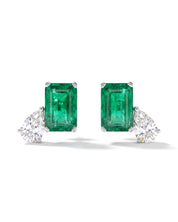 To The Moon and Back Emerald Studs | AMARIS JEWELS | Fine Jewelry