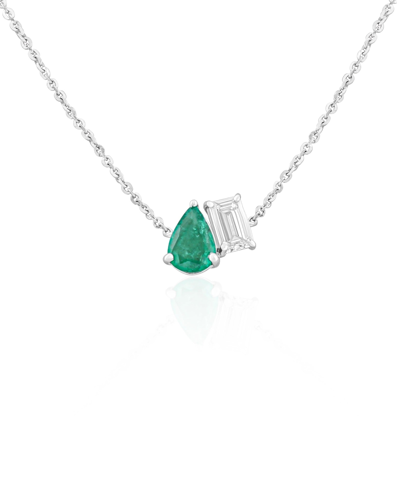 Toi et Moi Pendant (Emerald) | AMARIS JEWELS | Fine Jewelry 