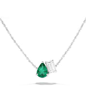Toi et Moi Pendant (Emerald) | AMARIS JEWELS | Fine Jewelry