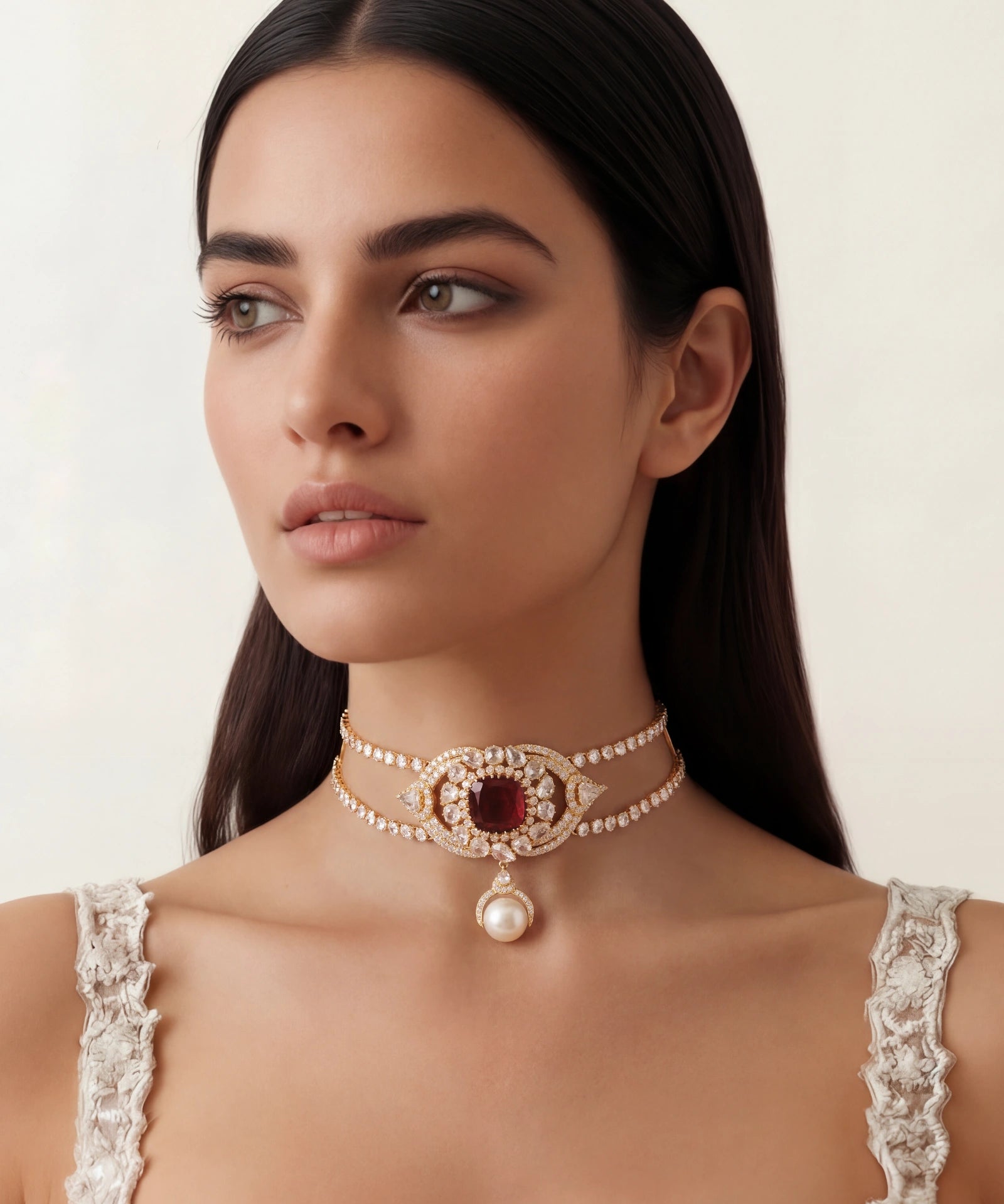 Tourmaline Halo Choker | AMARIS JEWELS | Fine Jewelry 