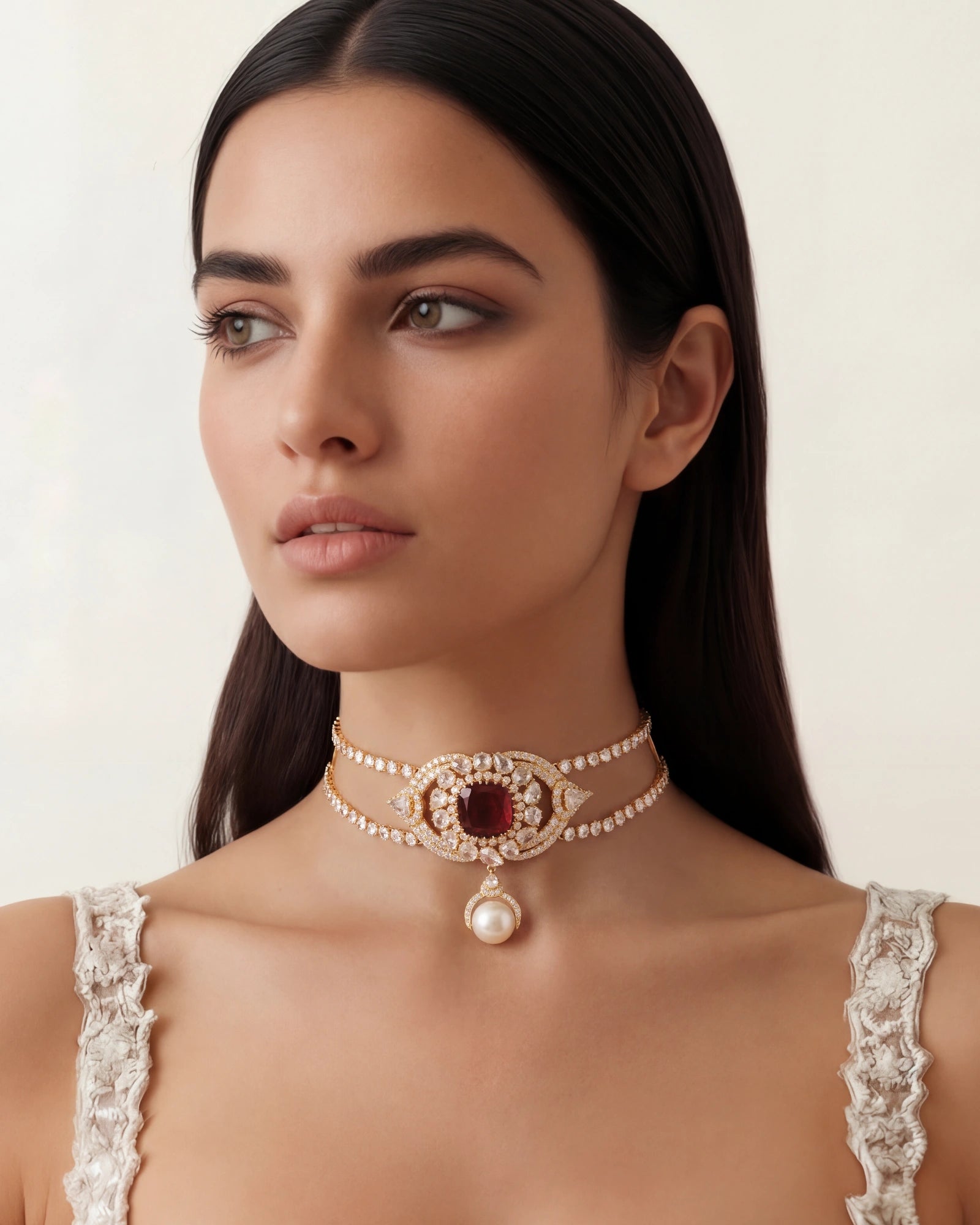 Tourmaline Halo Choker | AMARIS JEWELS | Fine Jewelry 