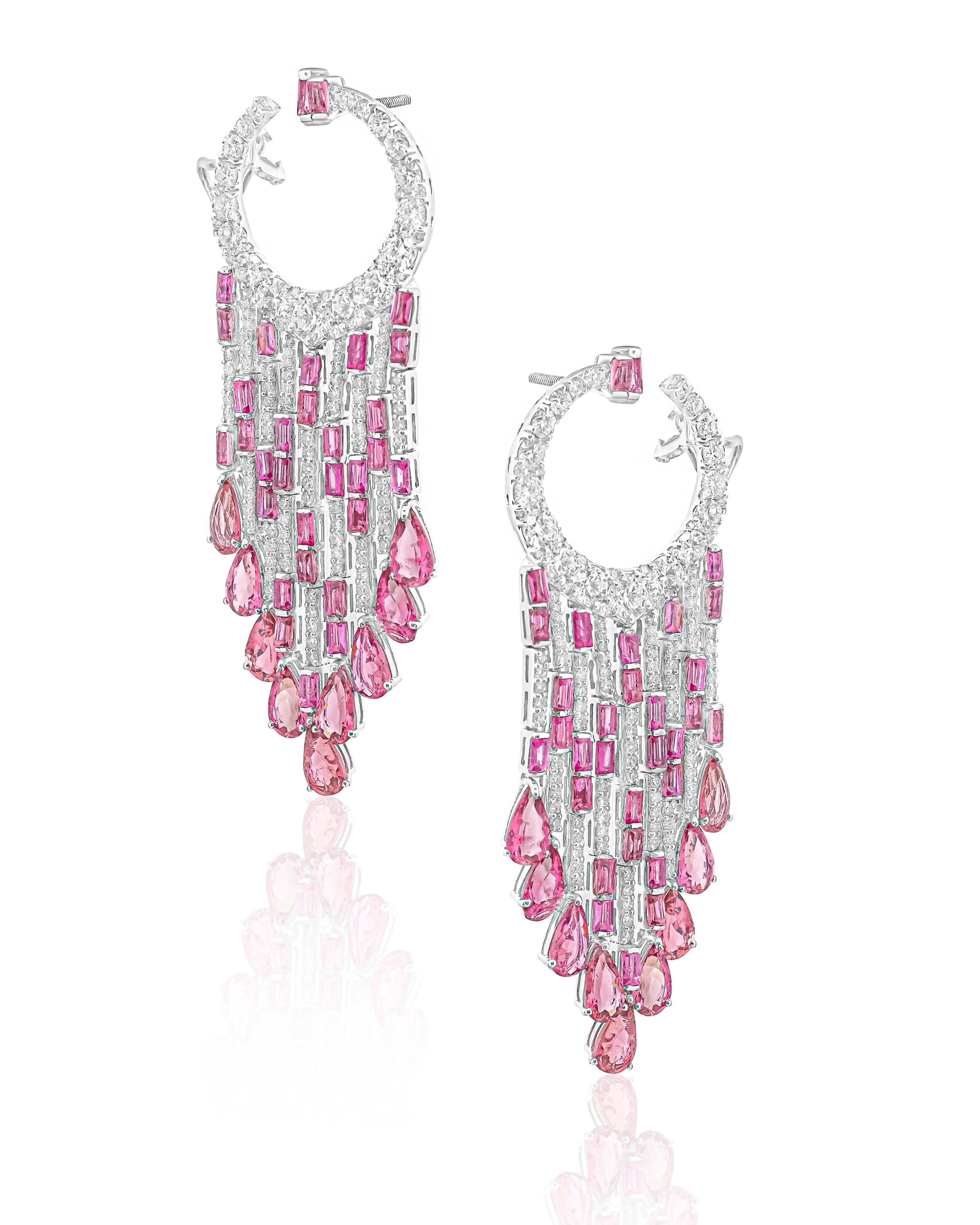 Tourmaline Shower Earrings | AMARIS JEWELS | Fine Jewelry