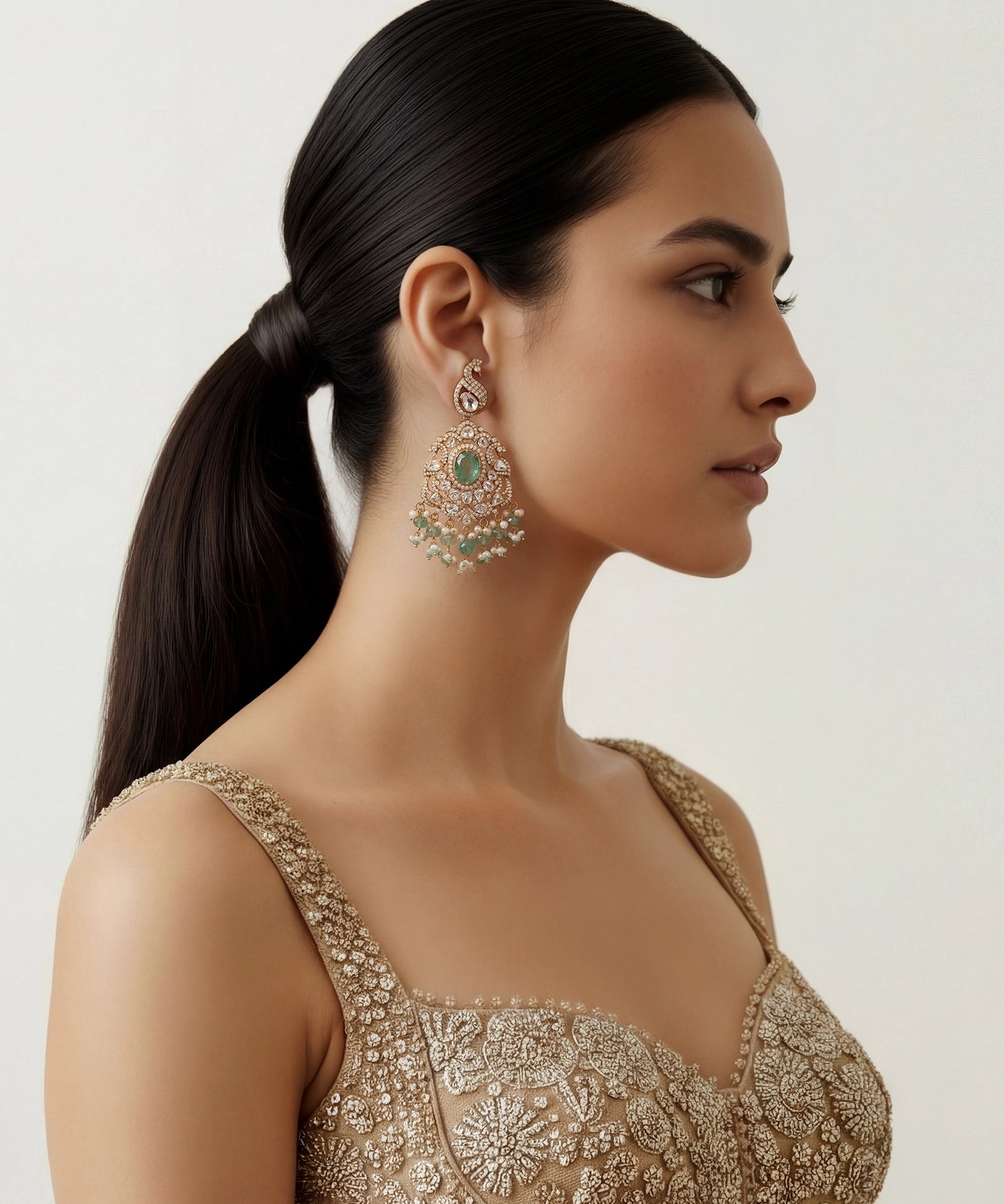 Zahra Polki Earrings | AMARIS JEWELS | Fine Jewelry 