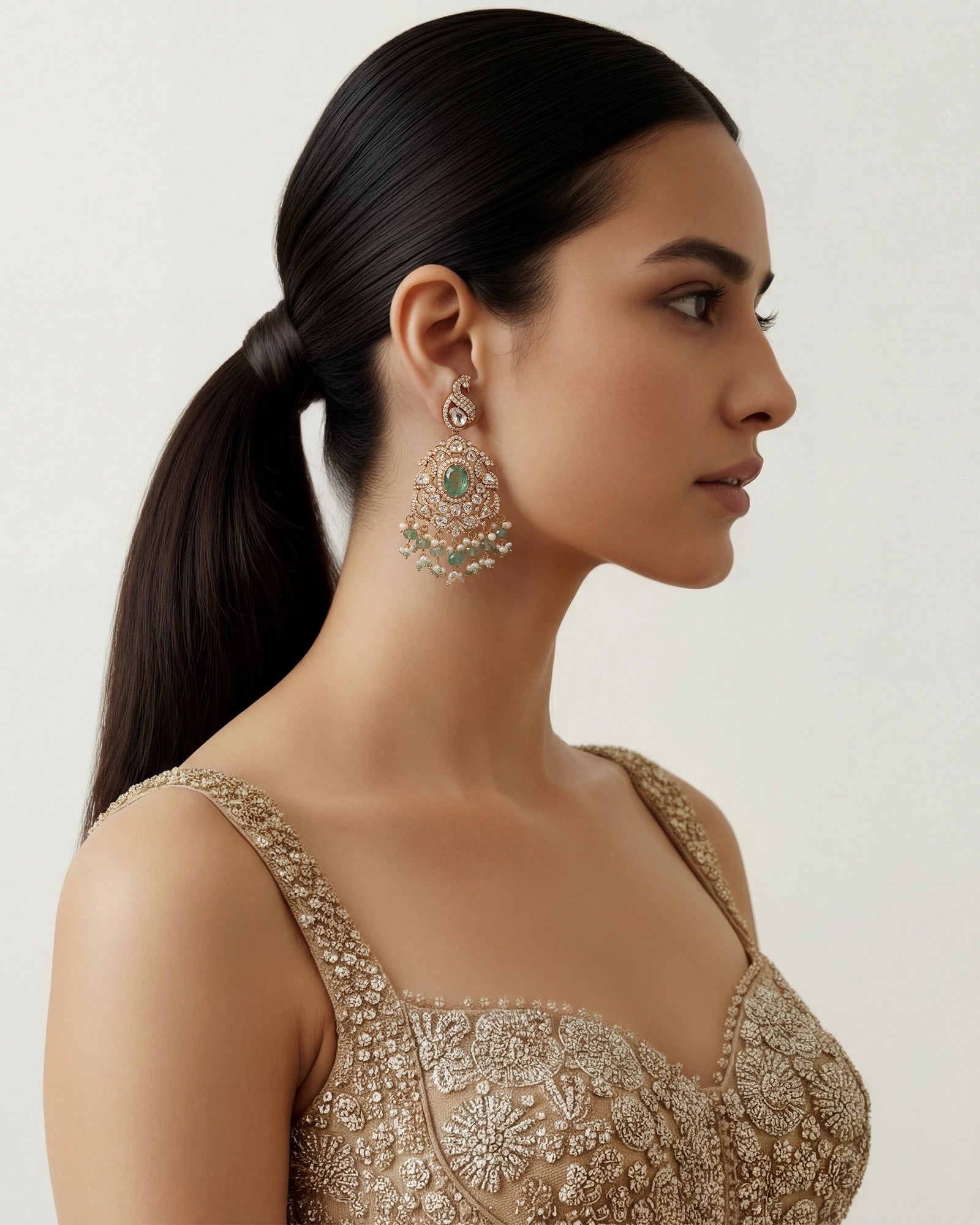 Zahra Polki Earrings | AMARIS JEWELS | Fine Jewelry 