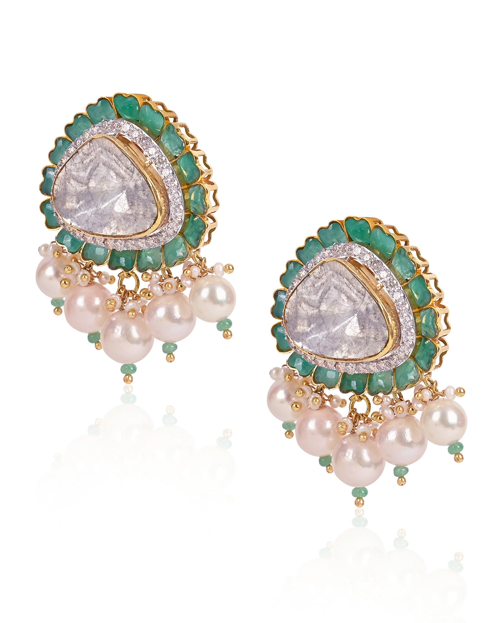 Zoya Emerald earrings | AMARIS JEWELS | Fine Jewelry 