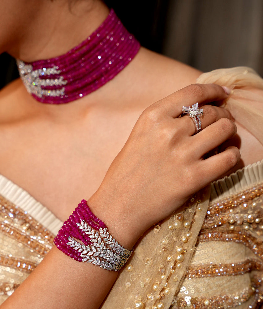 Ruby Diamond Bracelet (750 White Gold)
