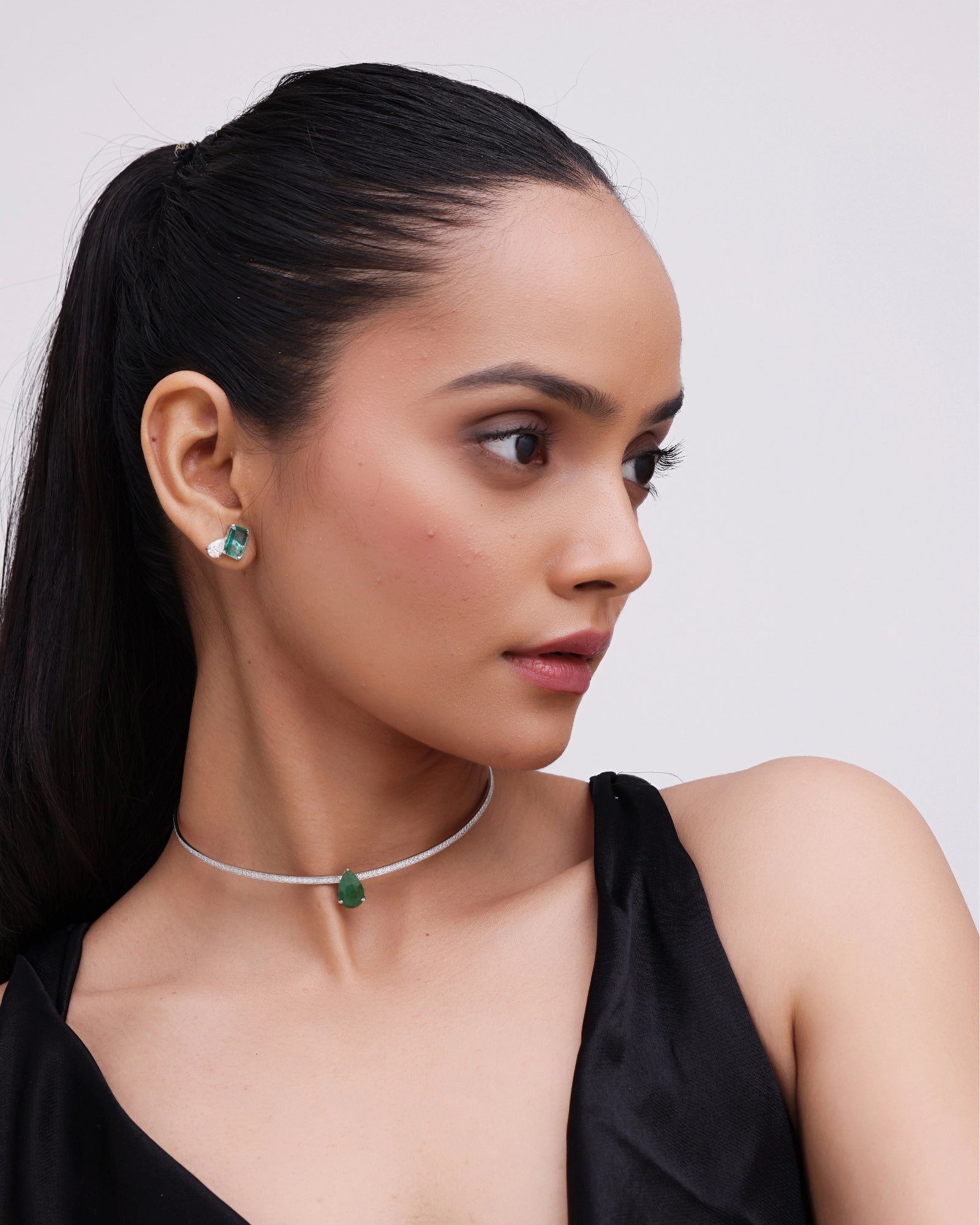 Emerald Drop Choker
