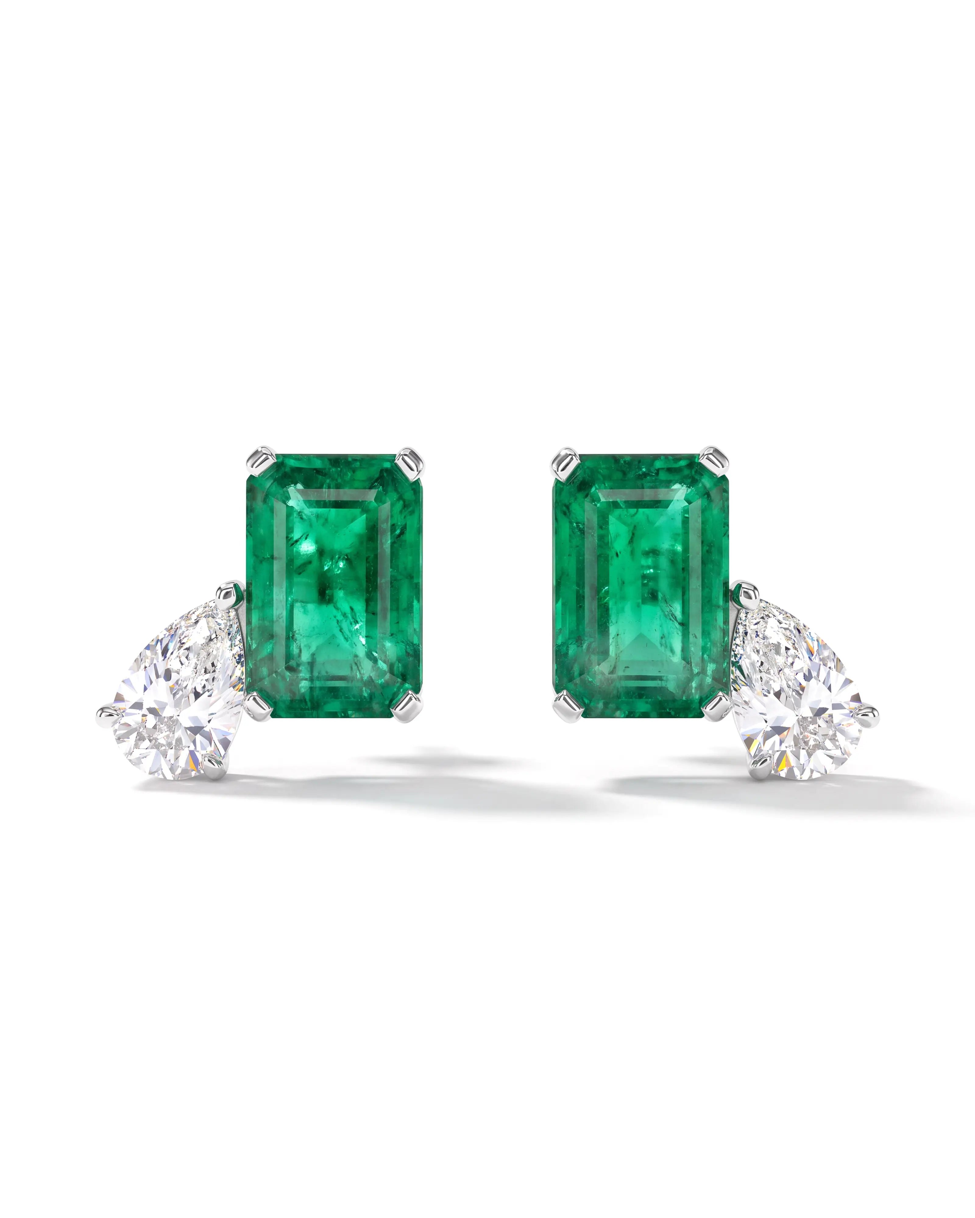 To The Moon and Back Emerald Studs