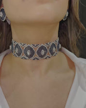 Blue Fleur Choker