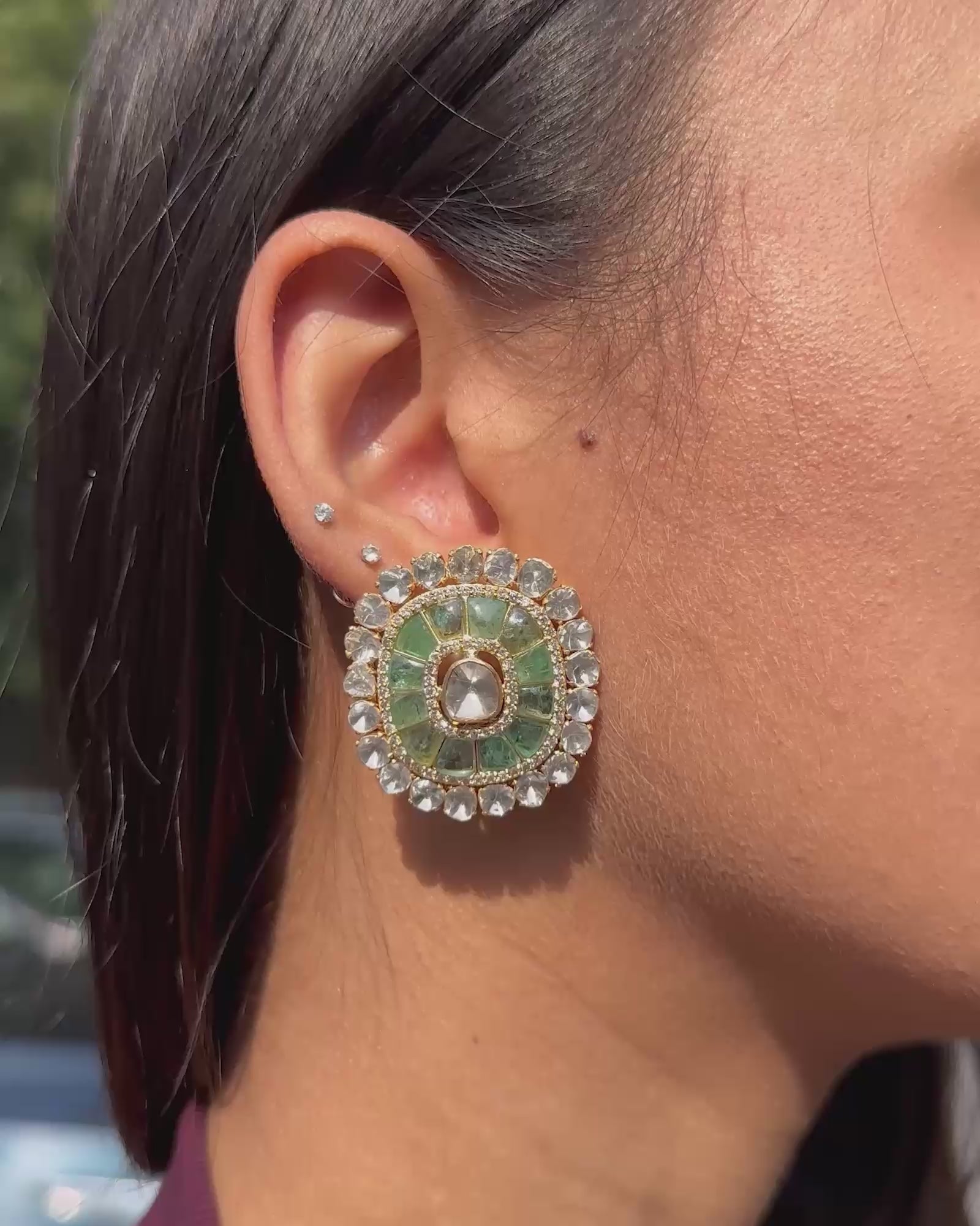 Emerald Duet Earrings