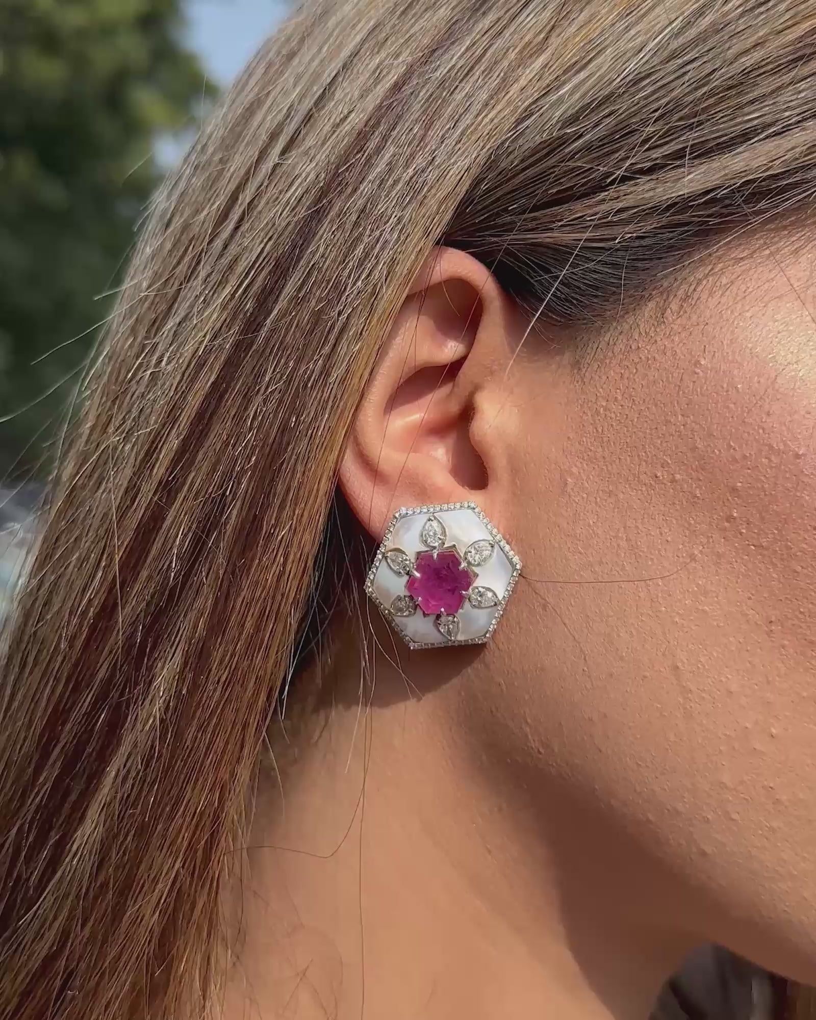 Ruby Glow Earrings