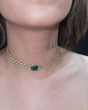 Emerald Drip Curb Chain