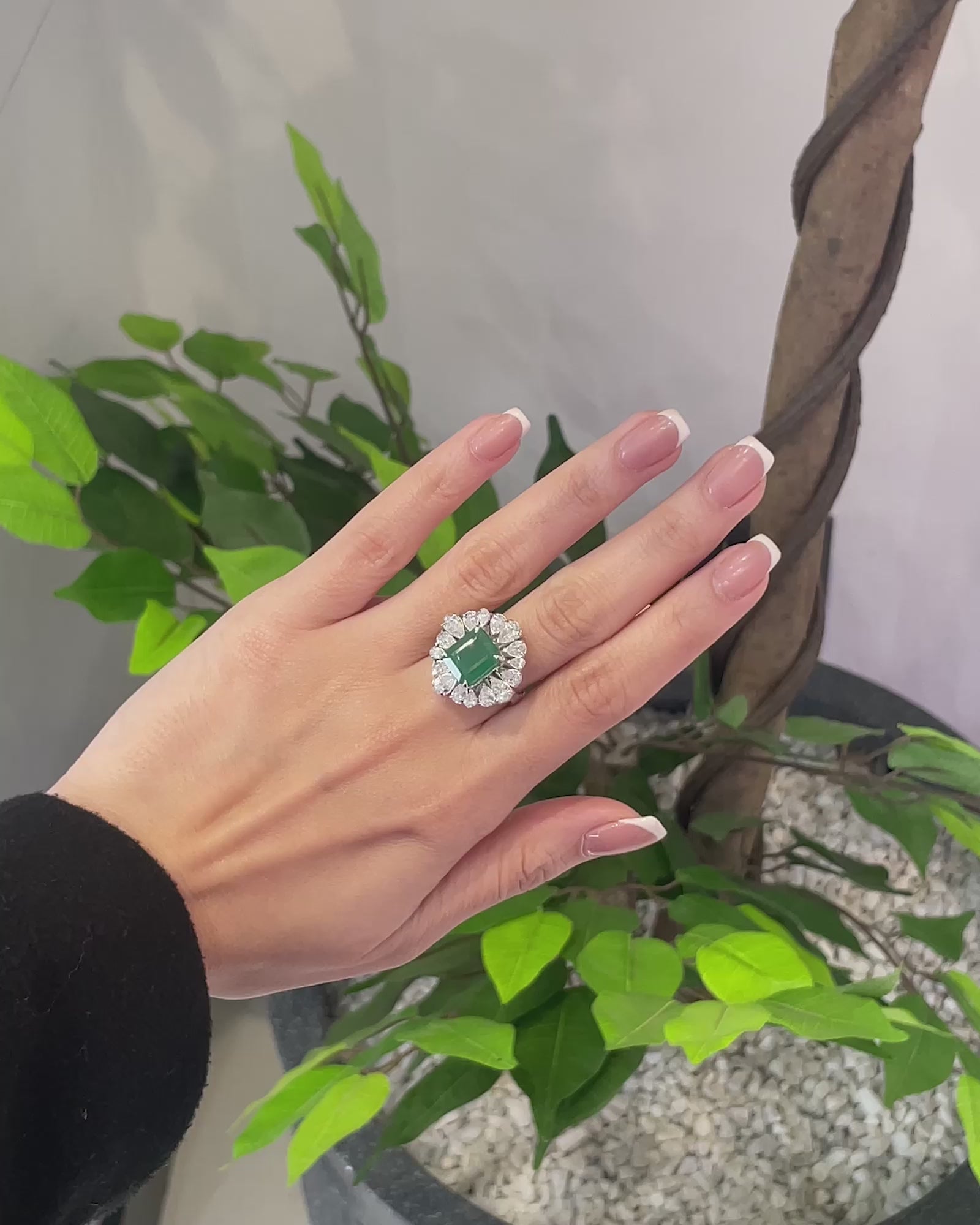Emerald Orbit Ring