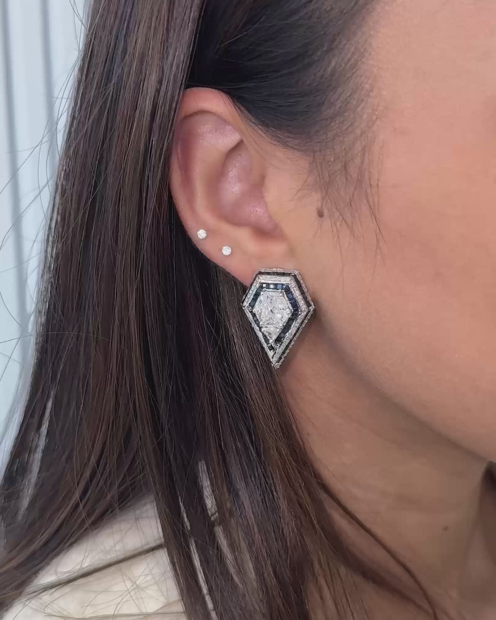 Boss Lady Earrings (Sapphires)