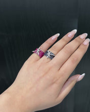 Midnight Dragonfly Ring